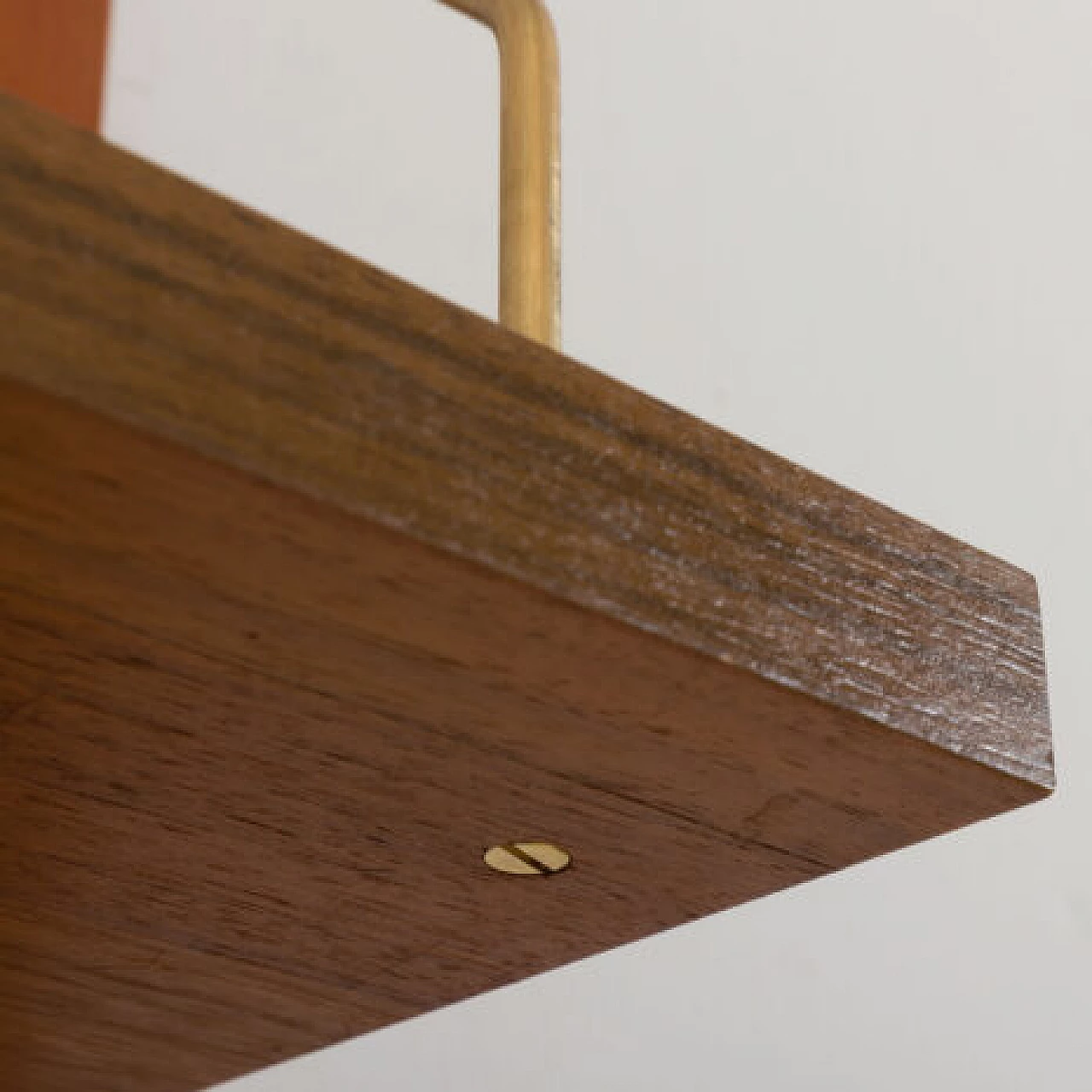 Teak and brass hanging bookcase in the style of Poul Cadovius, 1960s 8