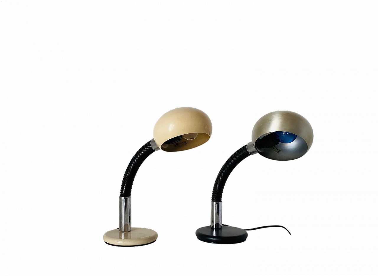 Pair of table lamps with flexible structure for Gammalux Italia, 1970s 10