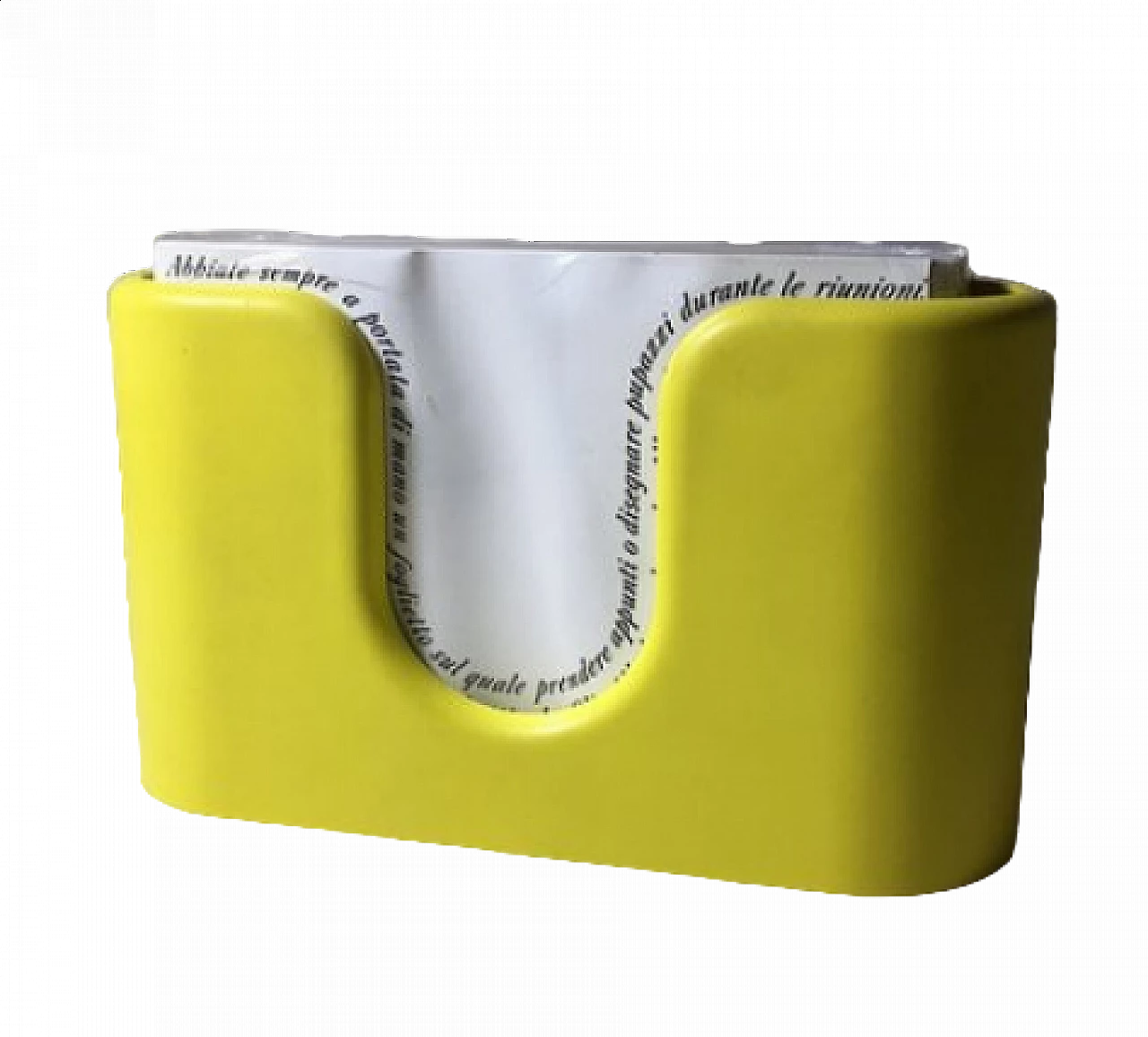 Yellow note holder by Albert Leclerc for Olivetti, 1960s 13