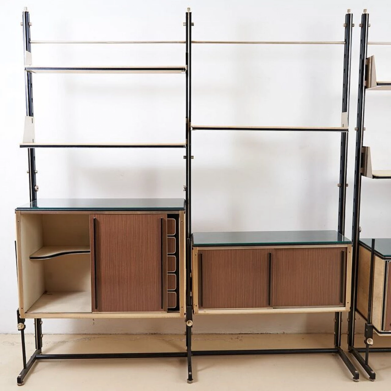 Iron and wood bookcase by Umberto Mascagni, 1940s 12