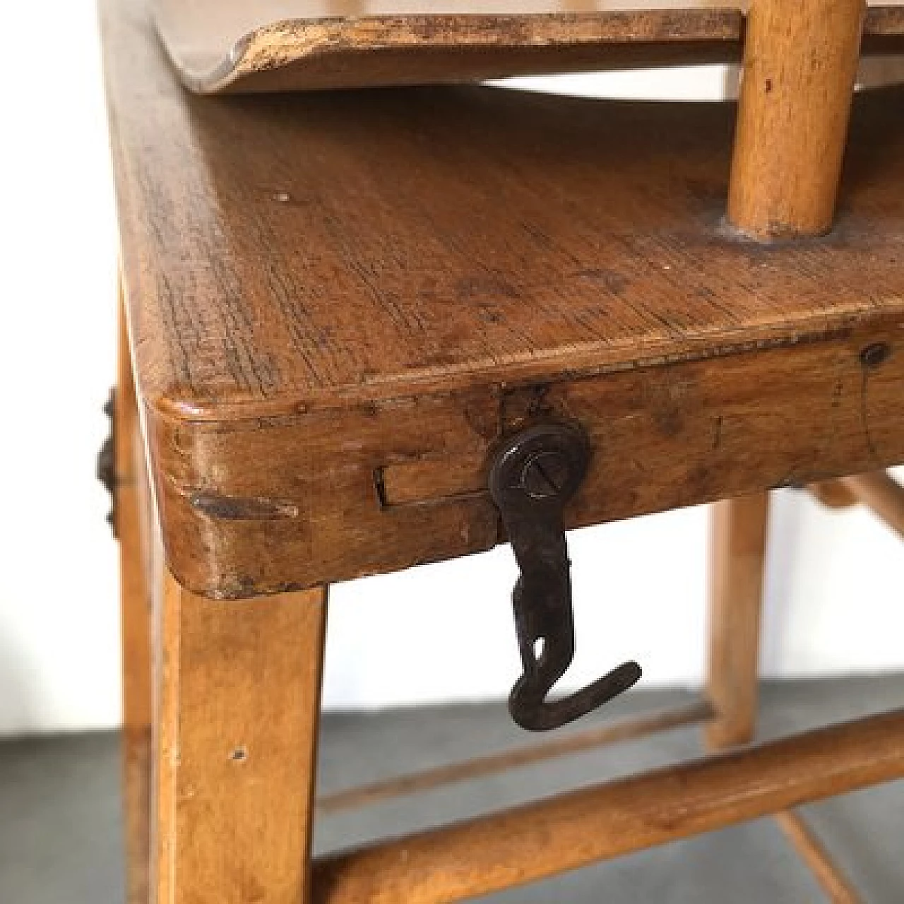 Wooden child's high chair, 1960s 9