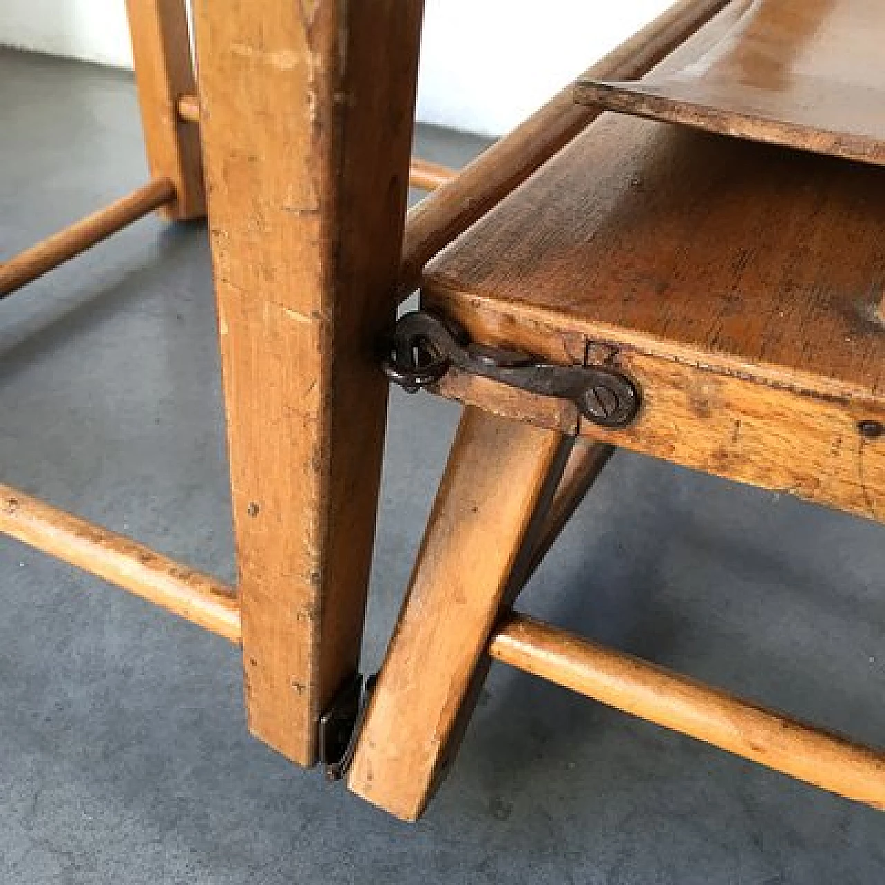 Wooden child's high chair, 1960s 16