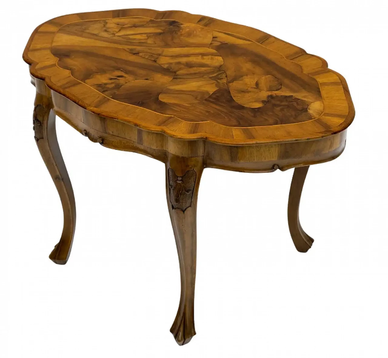 Baroque style walnut coffee table, early 20th century 1