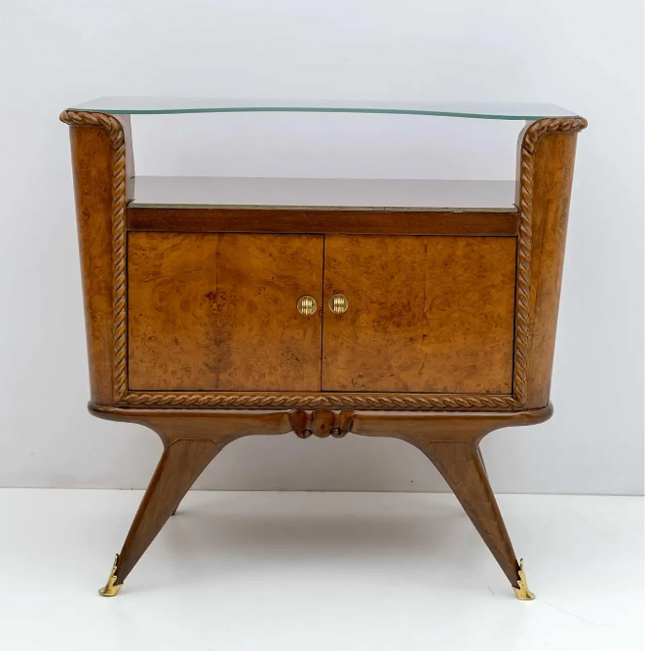 Briar walnut bedside tables, 1930s 5