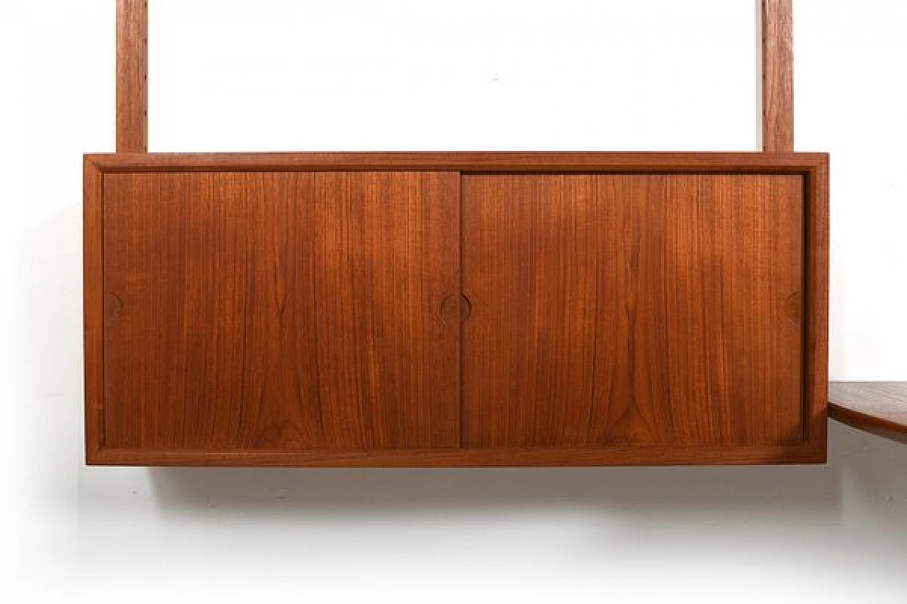 Royal System teak conical desk with bookcase by Poul Cadovius for Cado Denmark, 1960s 5