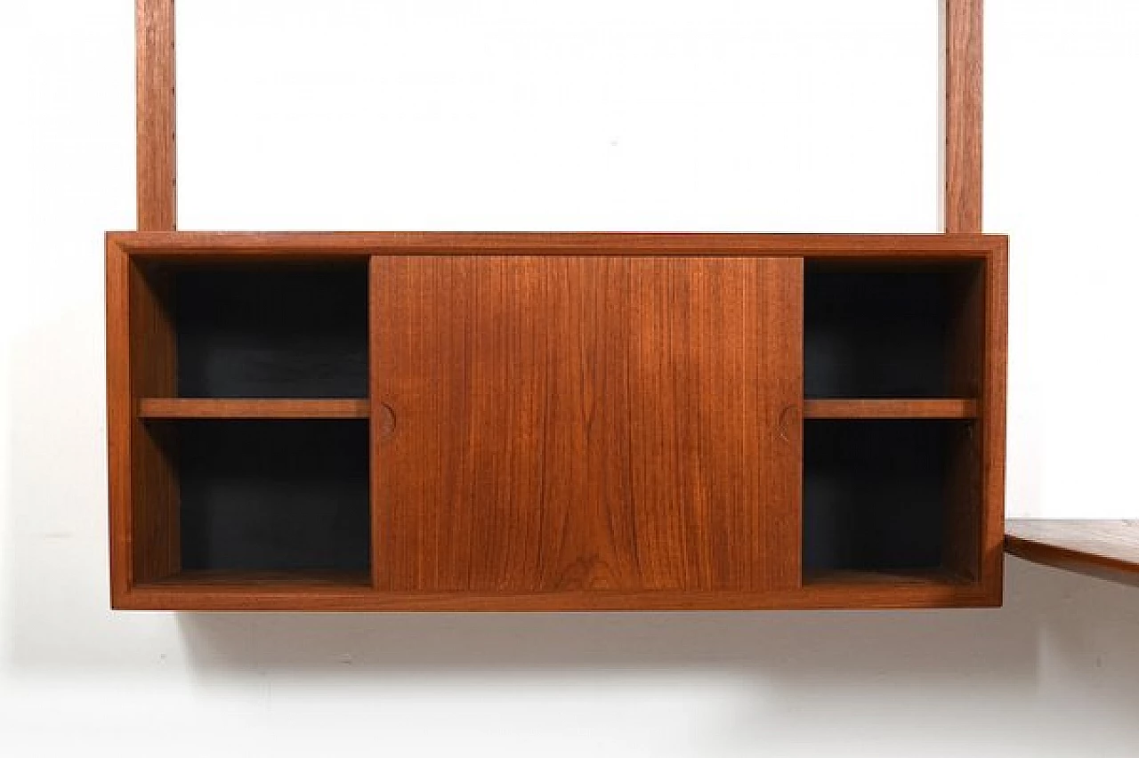 Royal System teak conical desk with bookcase by Poul Cadovius for Cado Denmark, 1960s 6