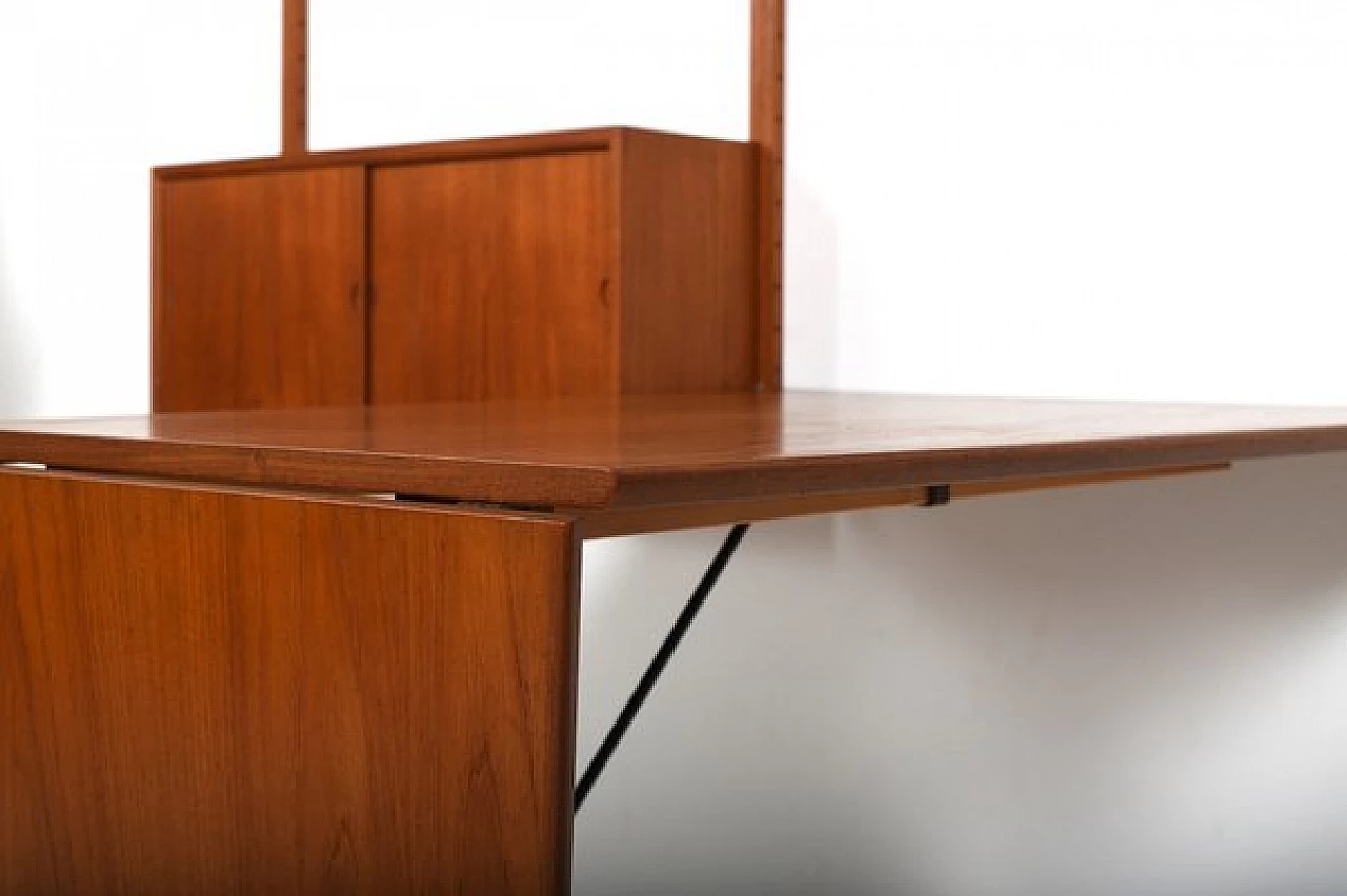 Royal System teak conical desk with bookcase by Poul Cadovius for Cado Denmark, 1960s 10