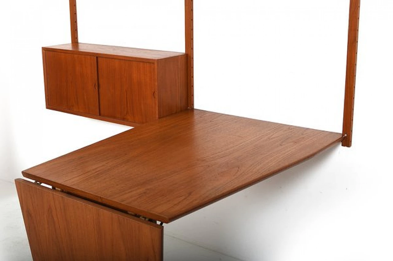 Royal System teak conical desk with bookcase by Poul Cadovius for Cado Denmark, 1960s 12