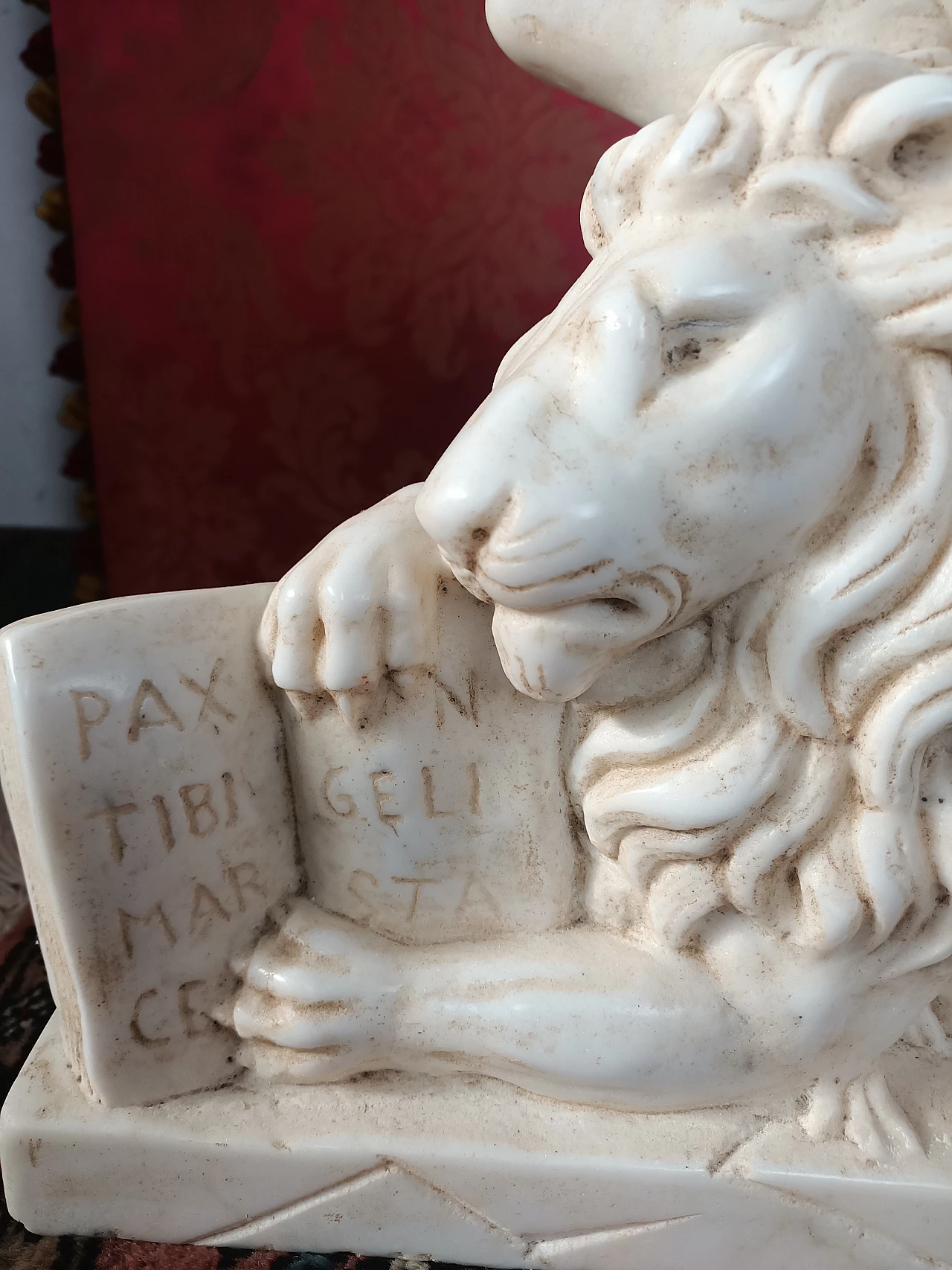 Thassos white marble sculpture of The Lion of Saint Mark, early 20th century 5