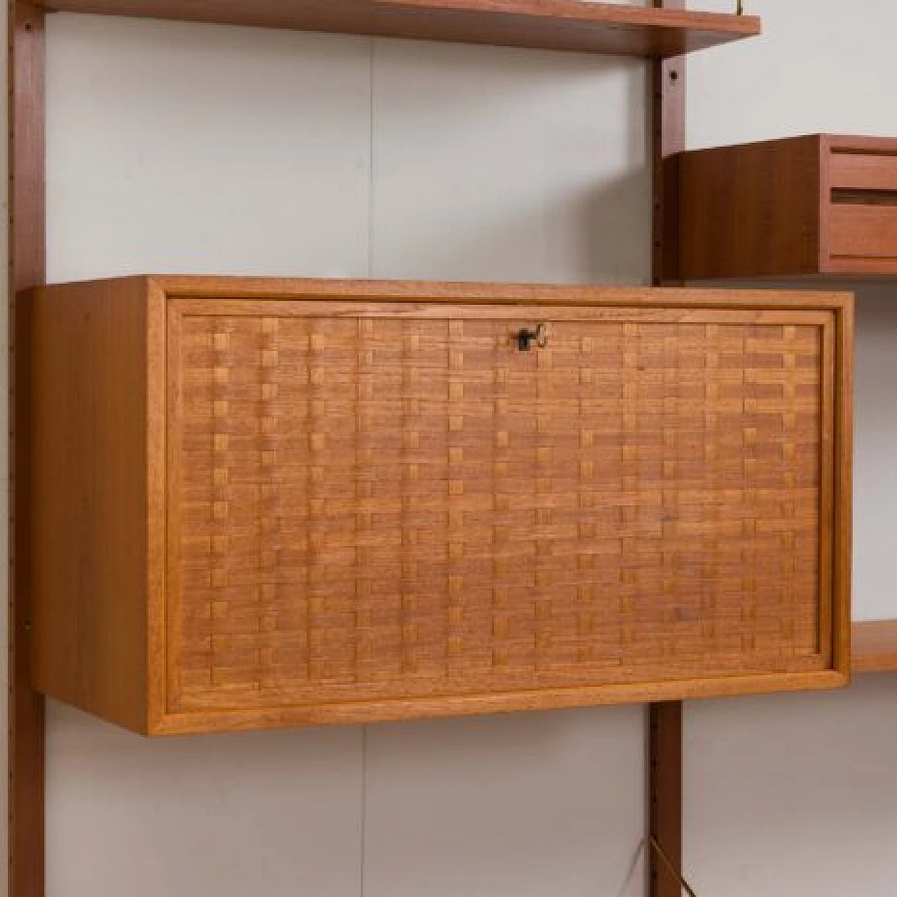 Teak and brass hanging bookcase by Poul Cadovius for Cado, 1960s 8