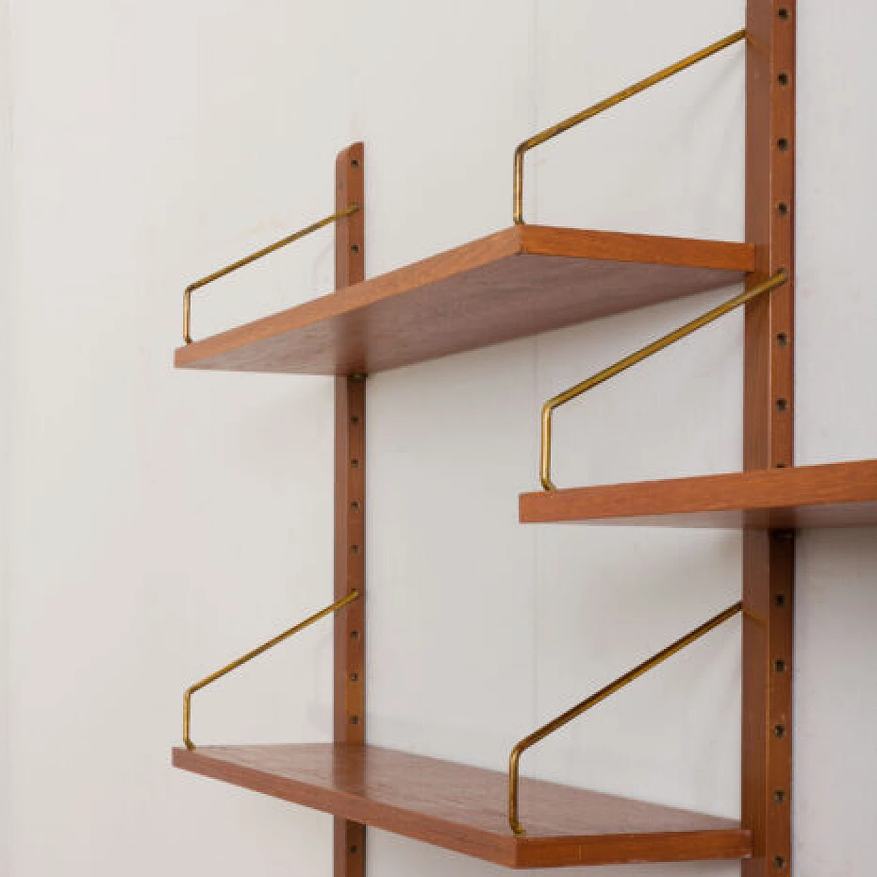 Teak and brass hanging bookcase by Poul Cadovius for Cado, 1960s 13