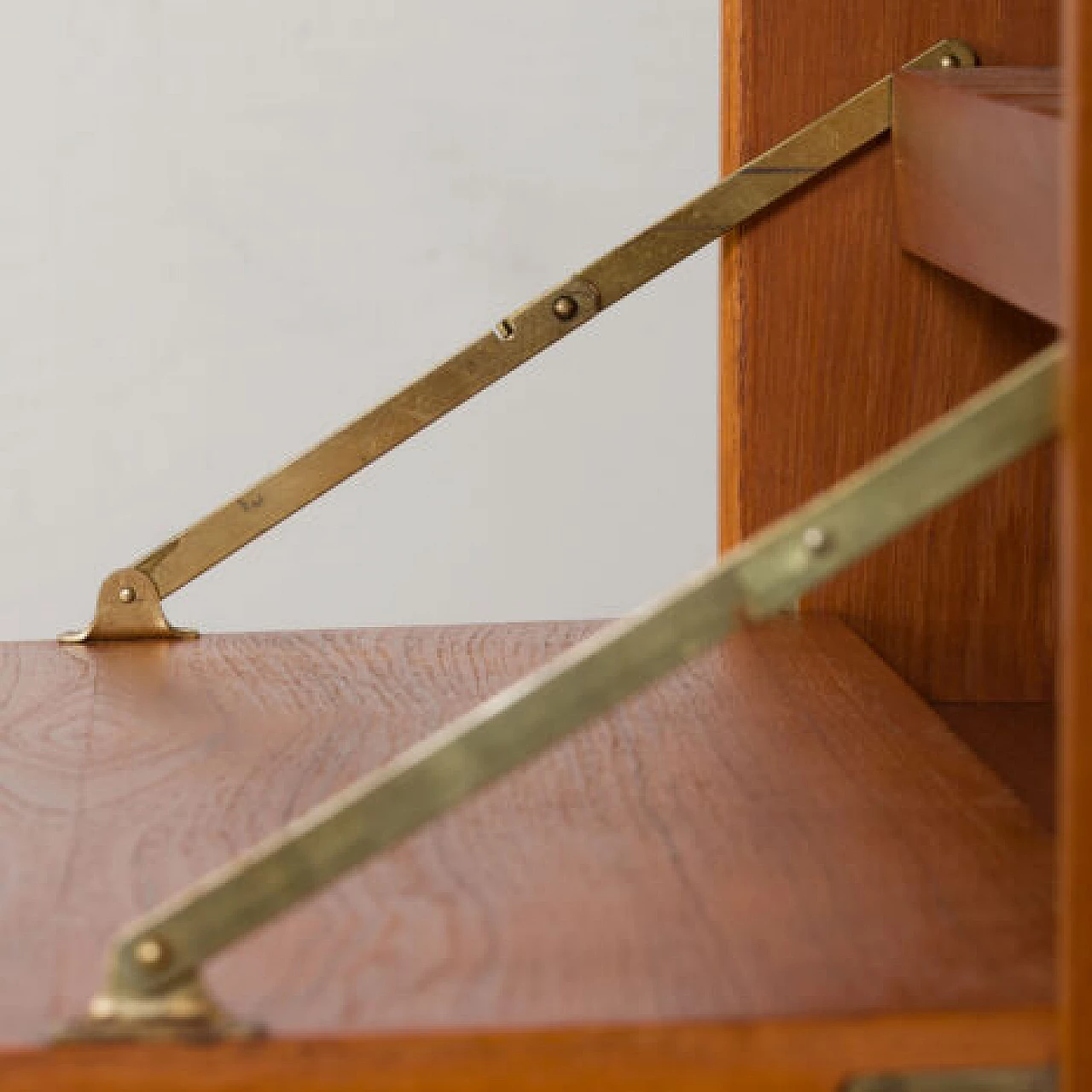 Teak and brass hanging bookcase by Poul Cadovius for Cado, 1960s 19