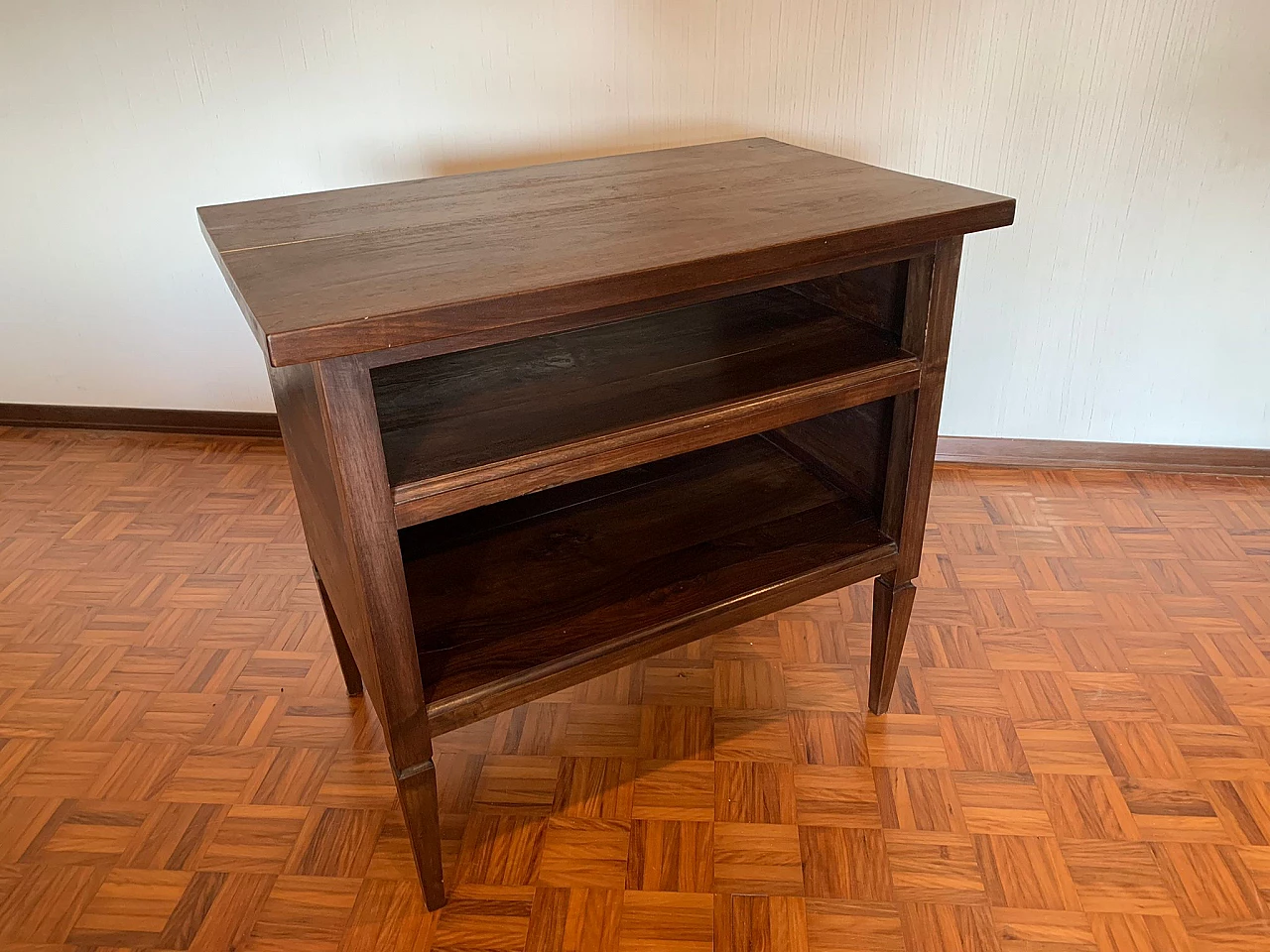 Solid wood TV stand table, 1950s 1