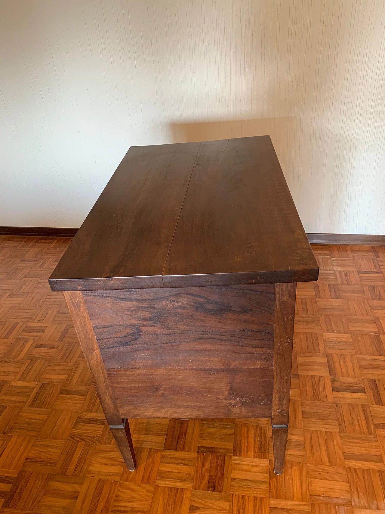 Solid wood TV stand table, 1950s 6