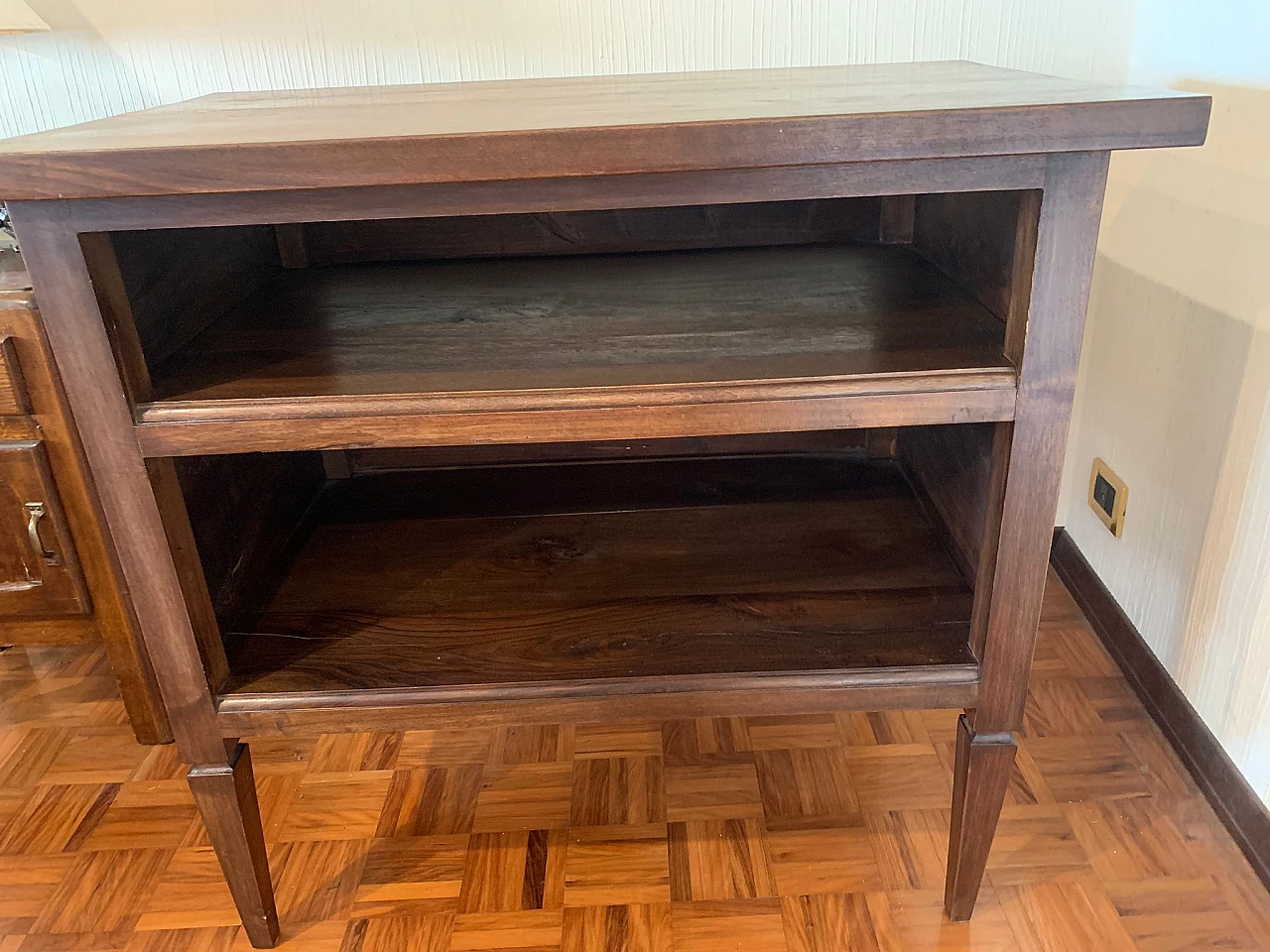 Solid wood TV stand table, 1950s 7