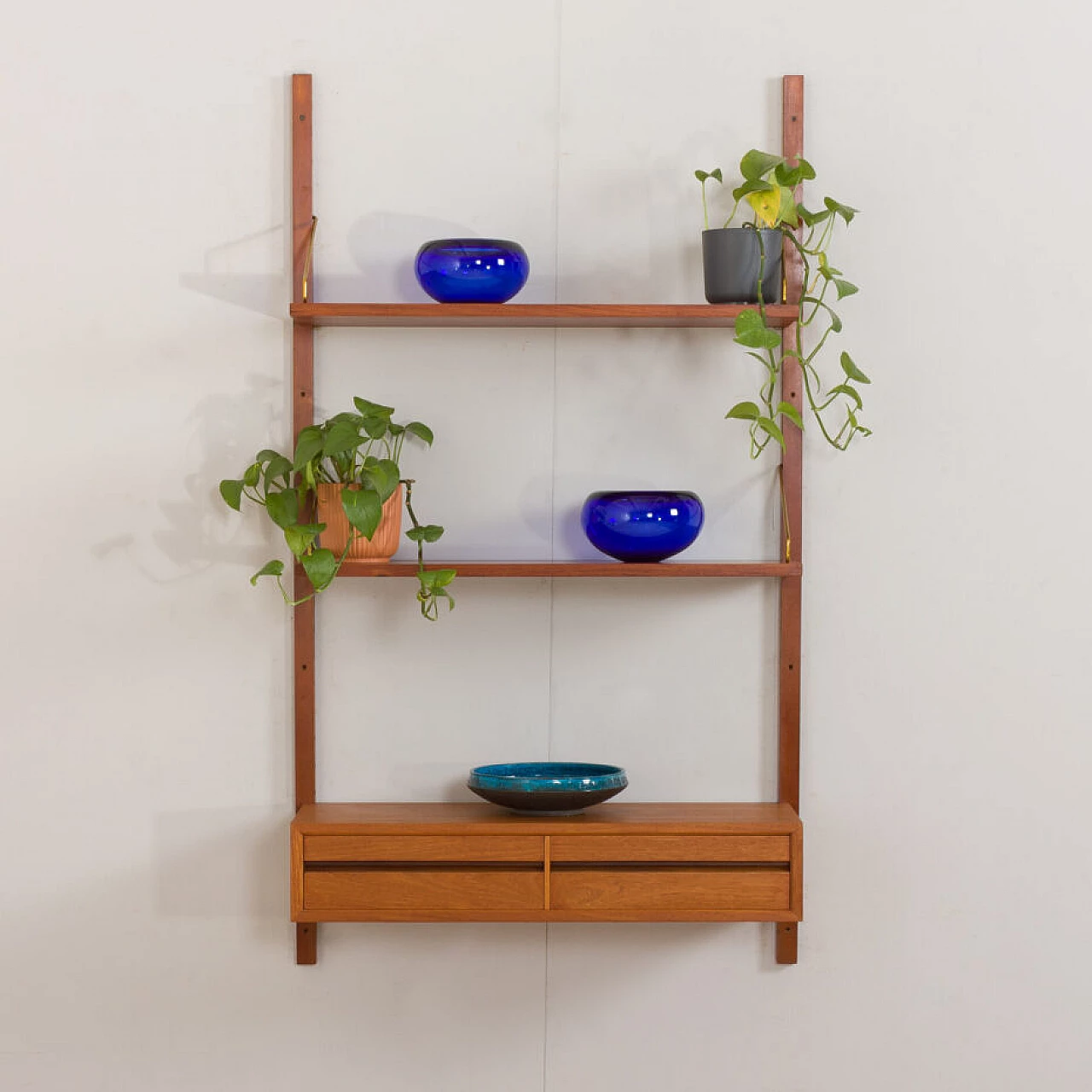 Teak entrance bookcase by Poul Cadovious, 1960s 1