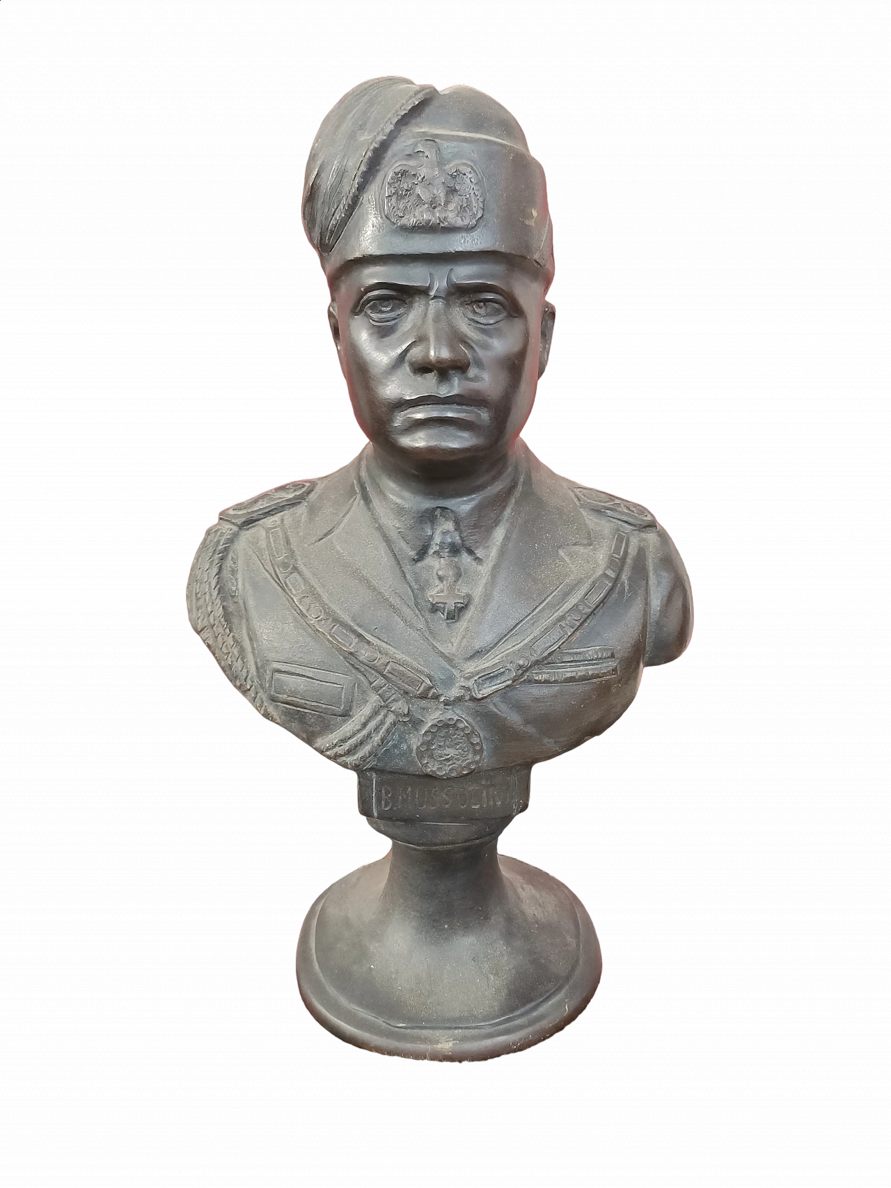 Bronze bust of Benito Mussolini, early 20th century 4