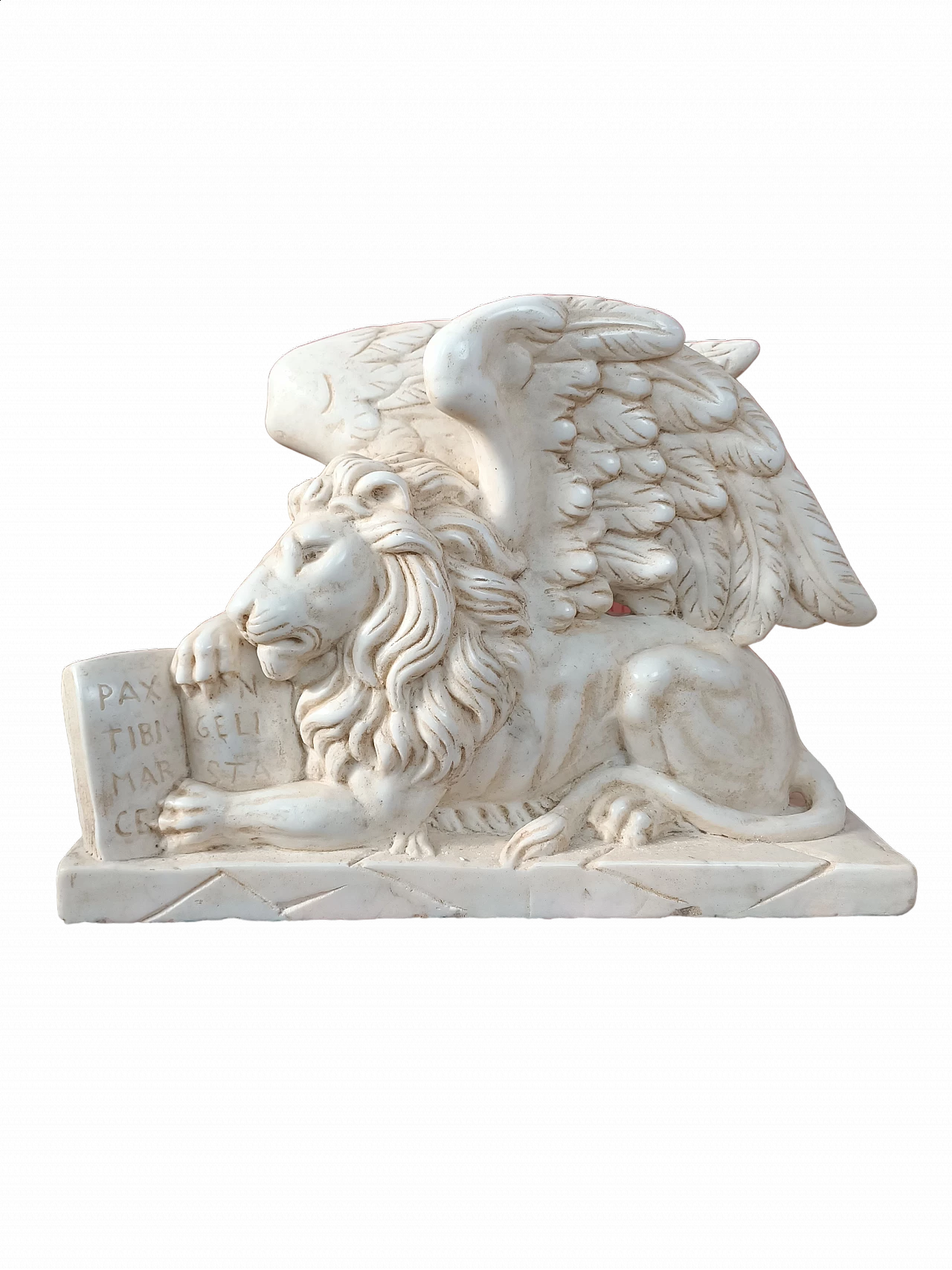 Thassos white marble sculpture of The Lion of Saint Mark, early 20th century 6