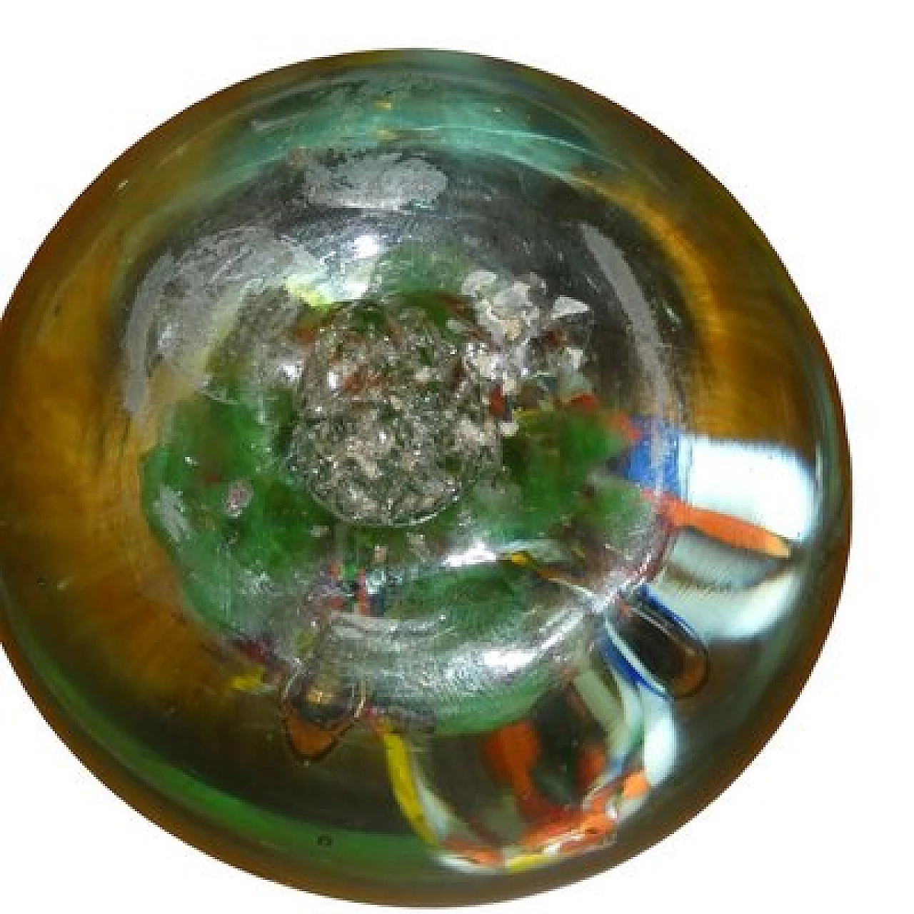 Murano glass floral paperweight, 1950s 7