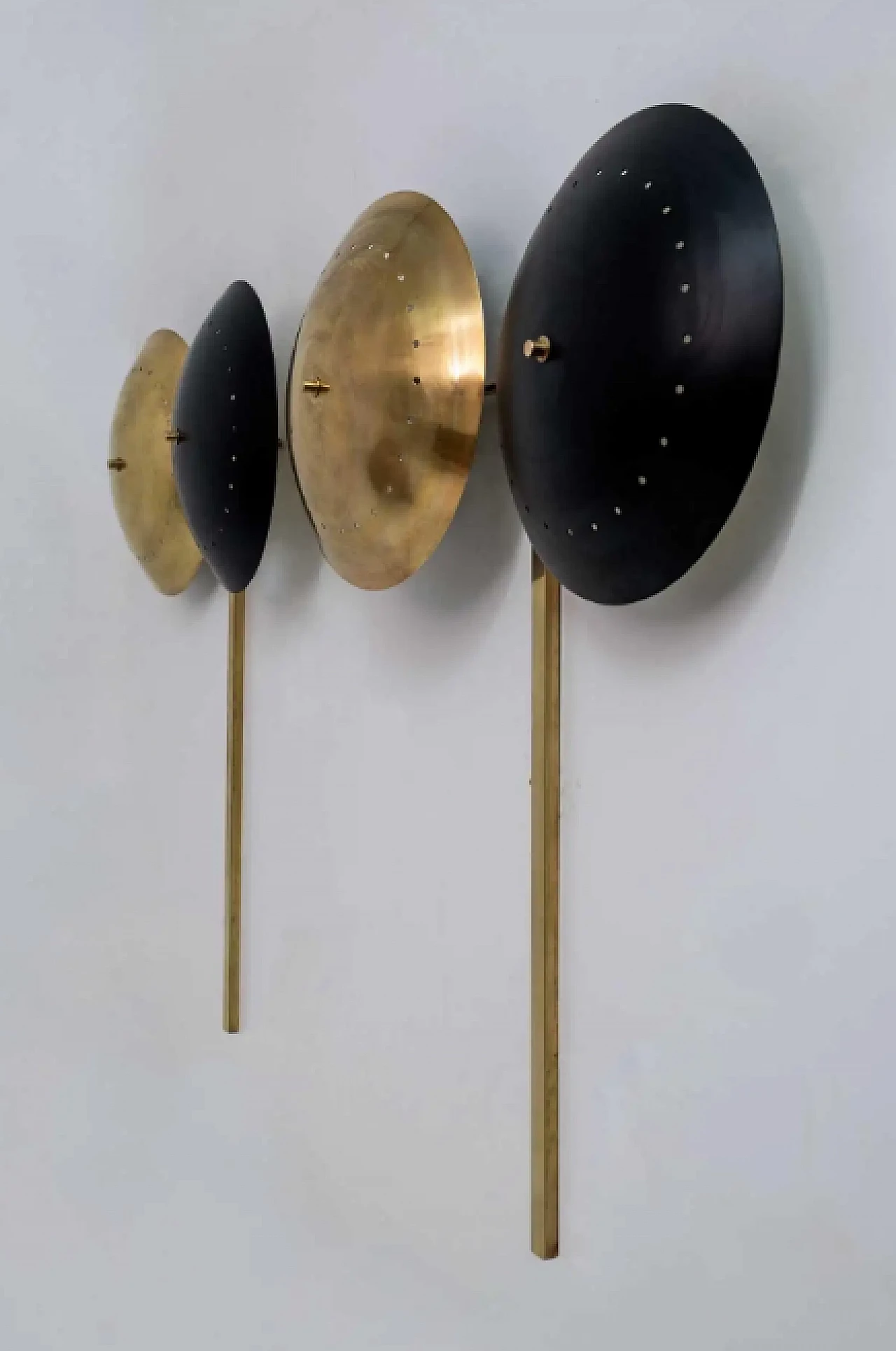 Pair of brass wall lamps, 1970s 7