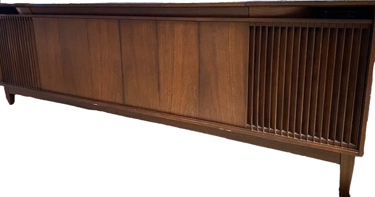 Wooden sideboard with stereo, 1960s 5