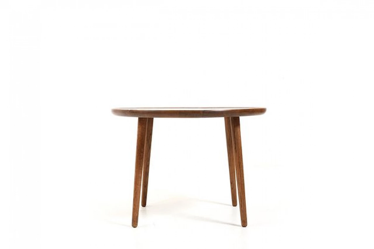 Round oak coffee table by Jacob Kjær, 1950s 4