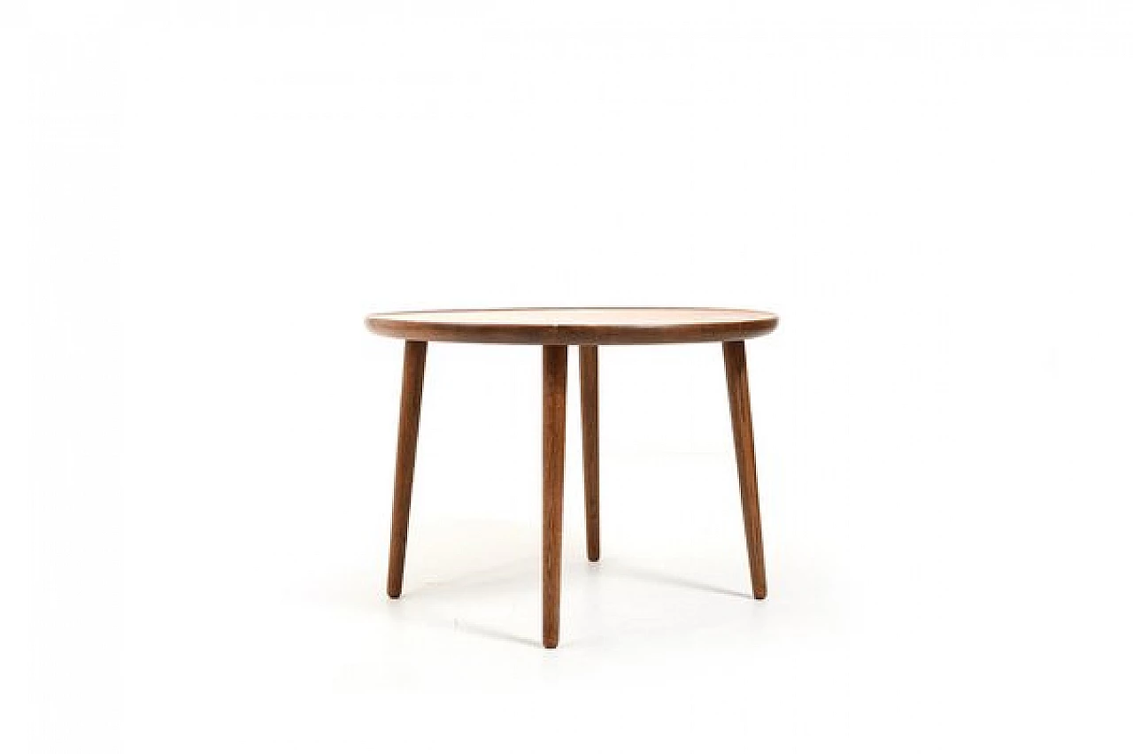 Round oak coffee table by Jacob Kjær, 1950s 5