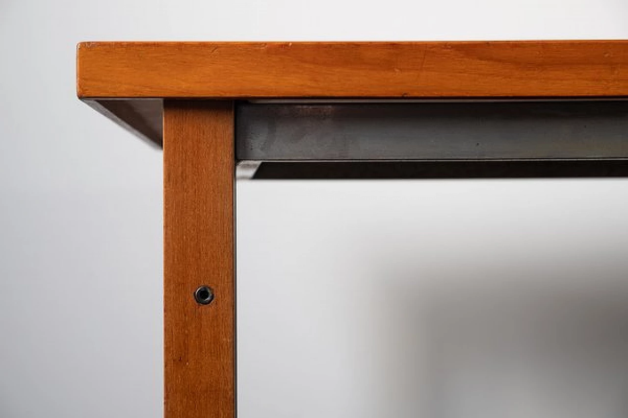 Teak and iron table by Saporiti, 1960s 4