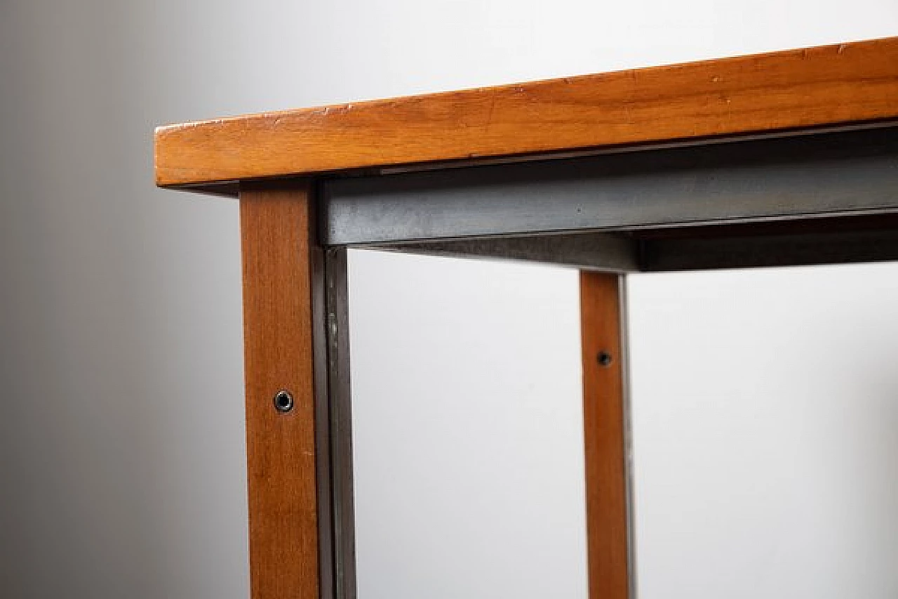 Teak and iron table by Saporiti, 1960s 9