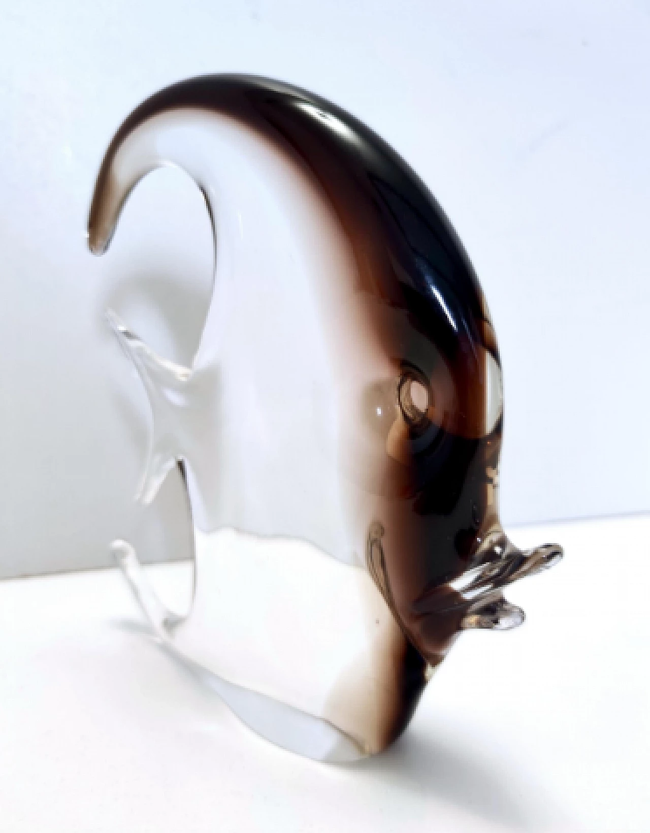 Brown Murano glass fish sculpture by Vincenzo Nason, 1970s 6