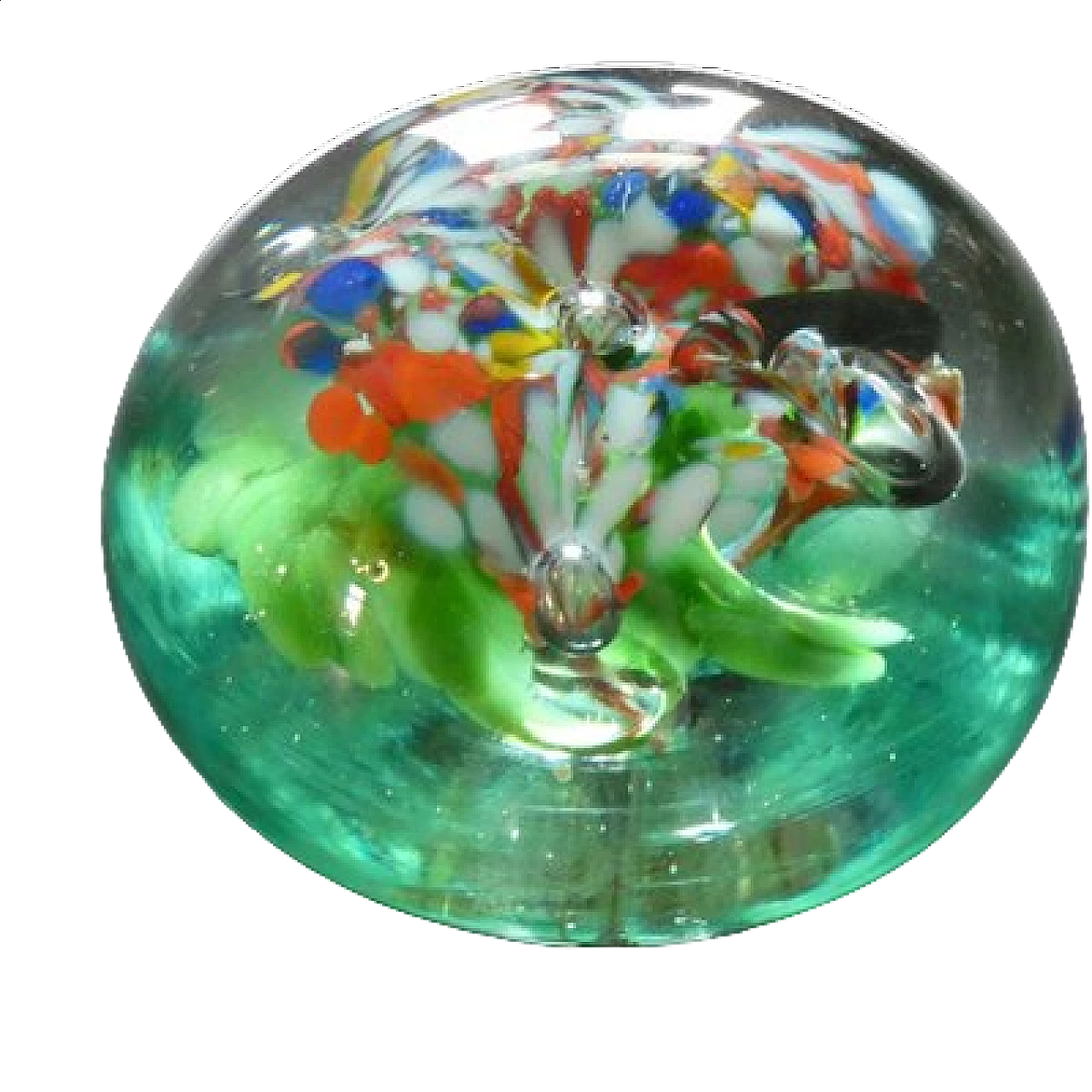 Murano glass floral paperweight, 1950s 8