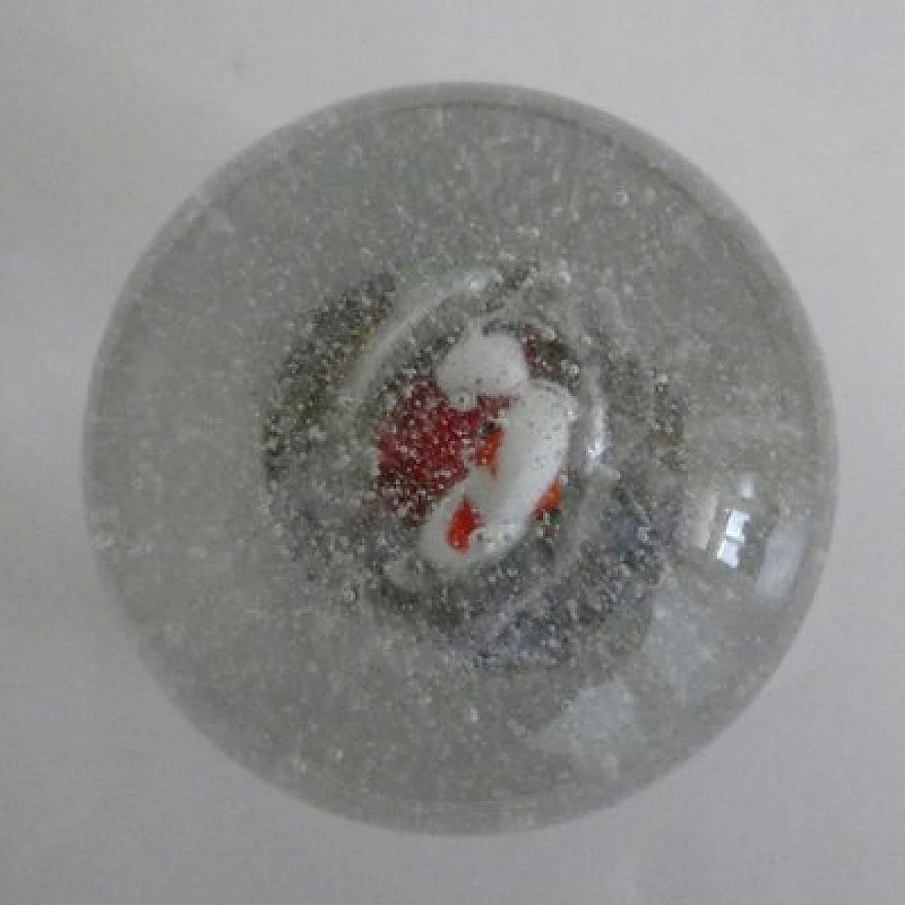 Murano glass paperweight with penguin and snowflakes, 1920s 5