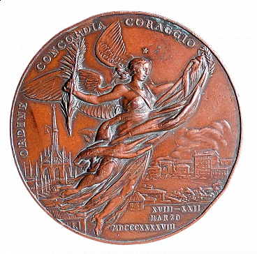 Medaglia per l'Inaugurazione del Monumento alle Cinque Giornate di Milano, 1895