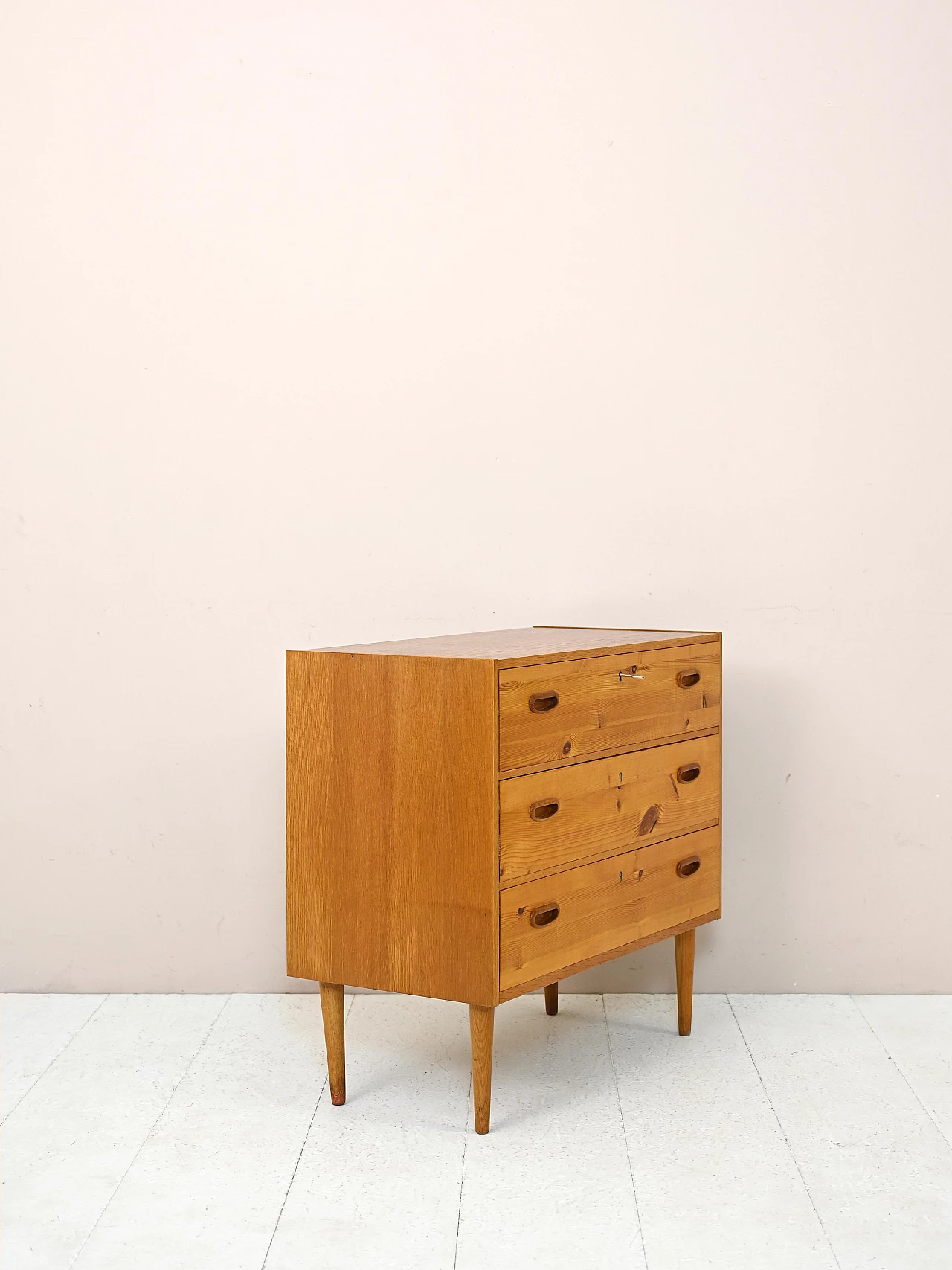 Scandinavian teak and pine dresser, 1960s 3