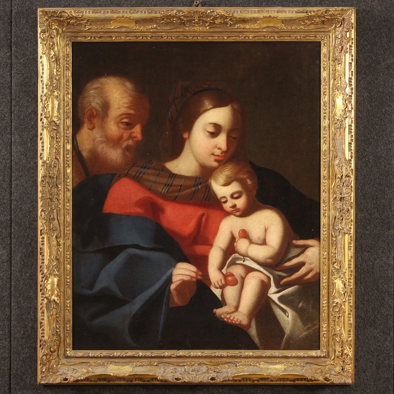 Holy Family, oil painting on canvas, 18th century 1