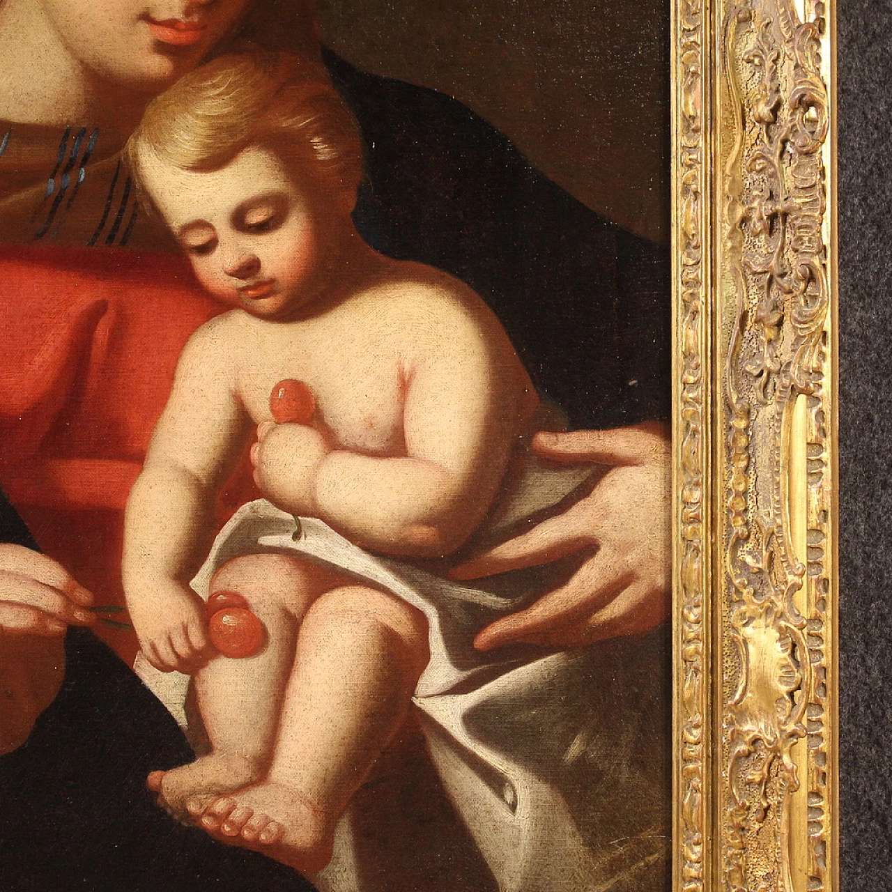 Holy Family, oil painting on canvas, 18th century 3