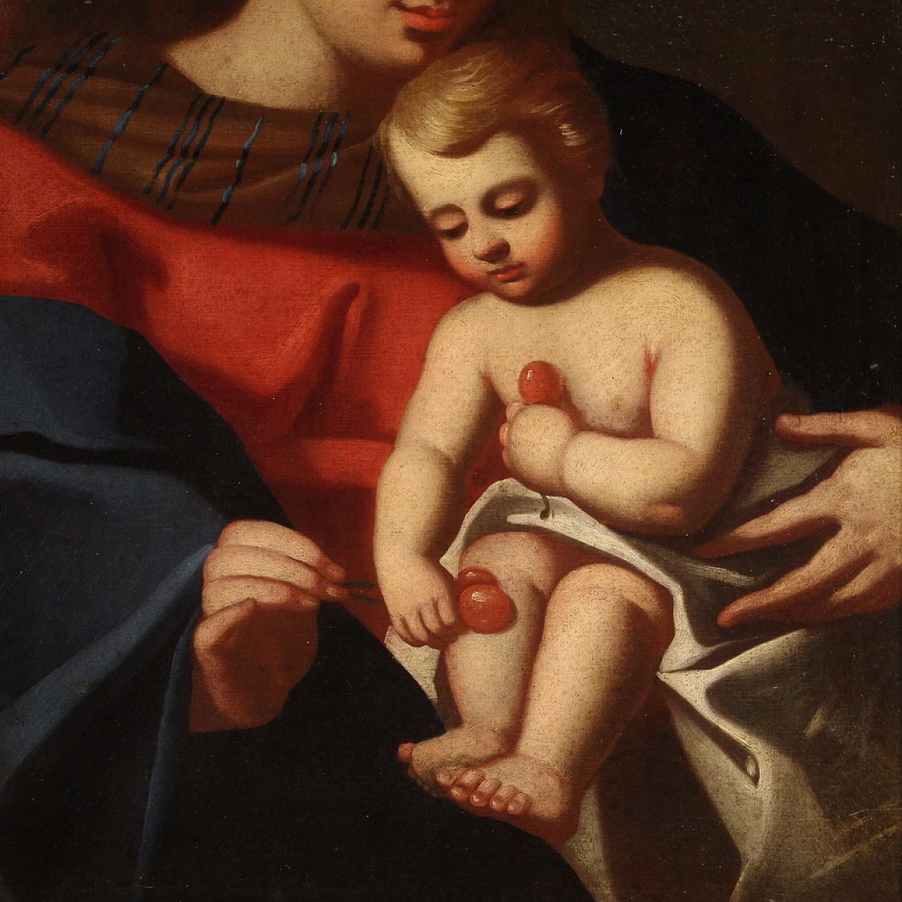 Holy Family, oil painting on canvas, 18th century 6