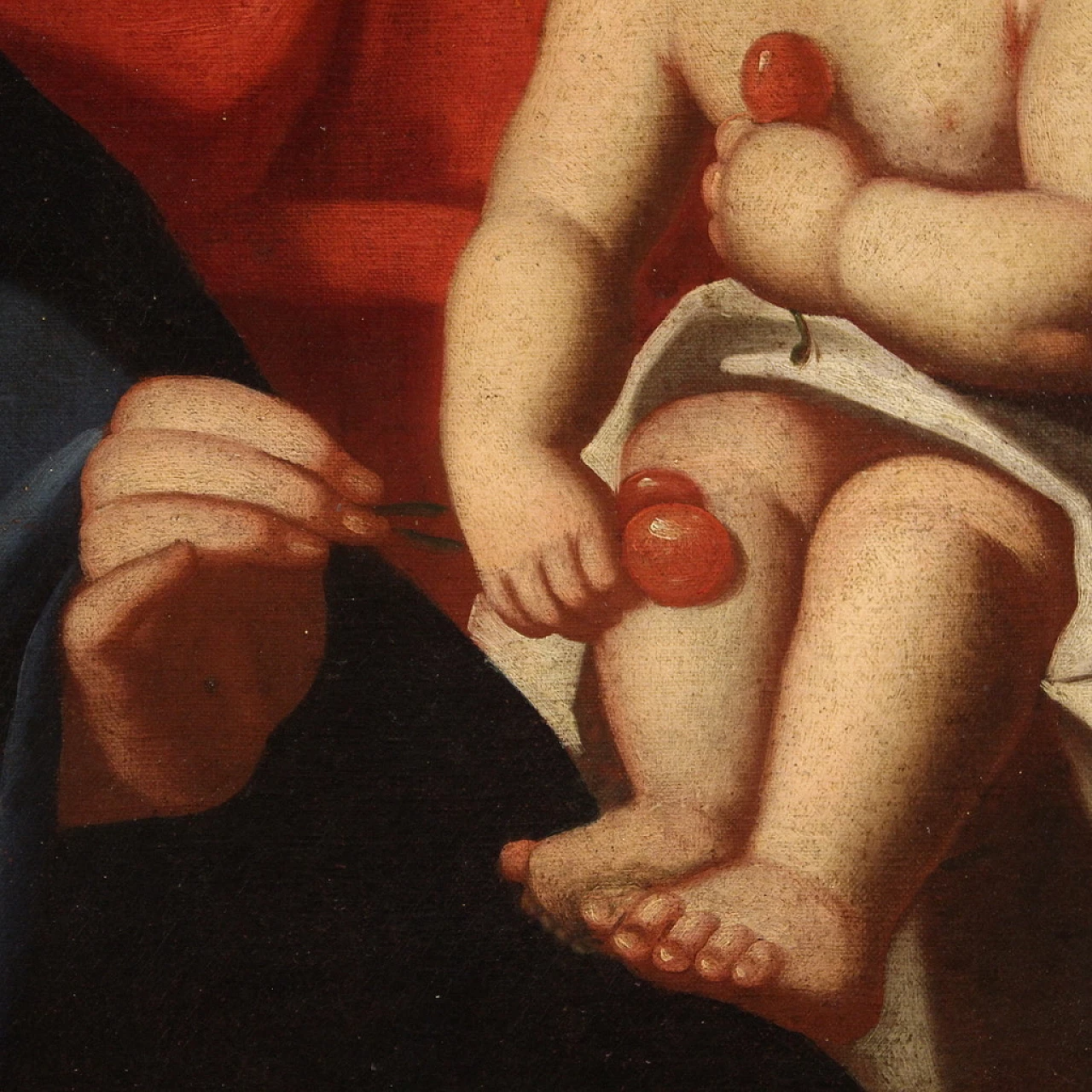 Holy Family, oil painting on canvas, 18th century 11