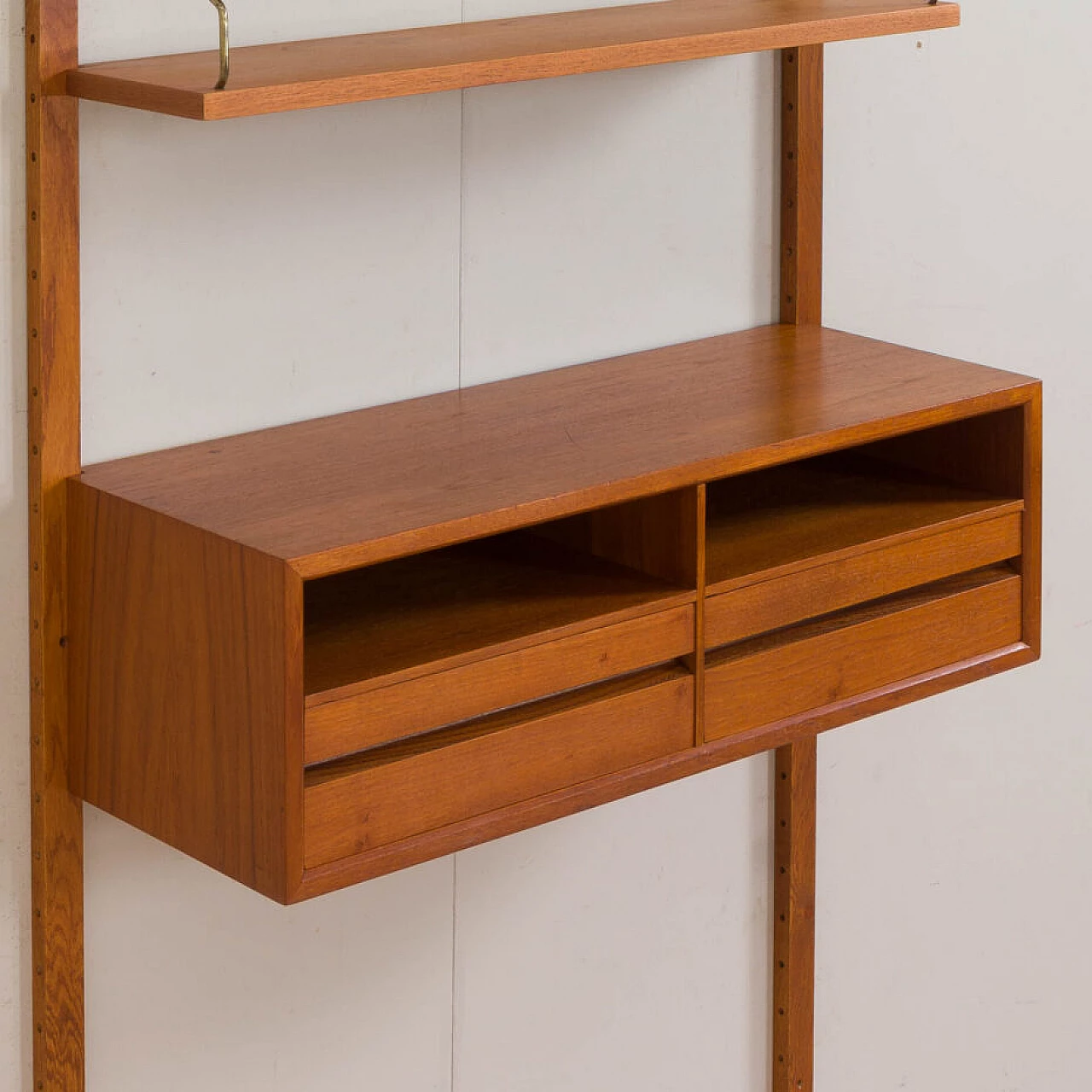 Teak entrance bookcase with console by Poul Cadovius for Cado, 1960s 6