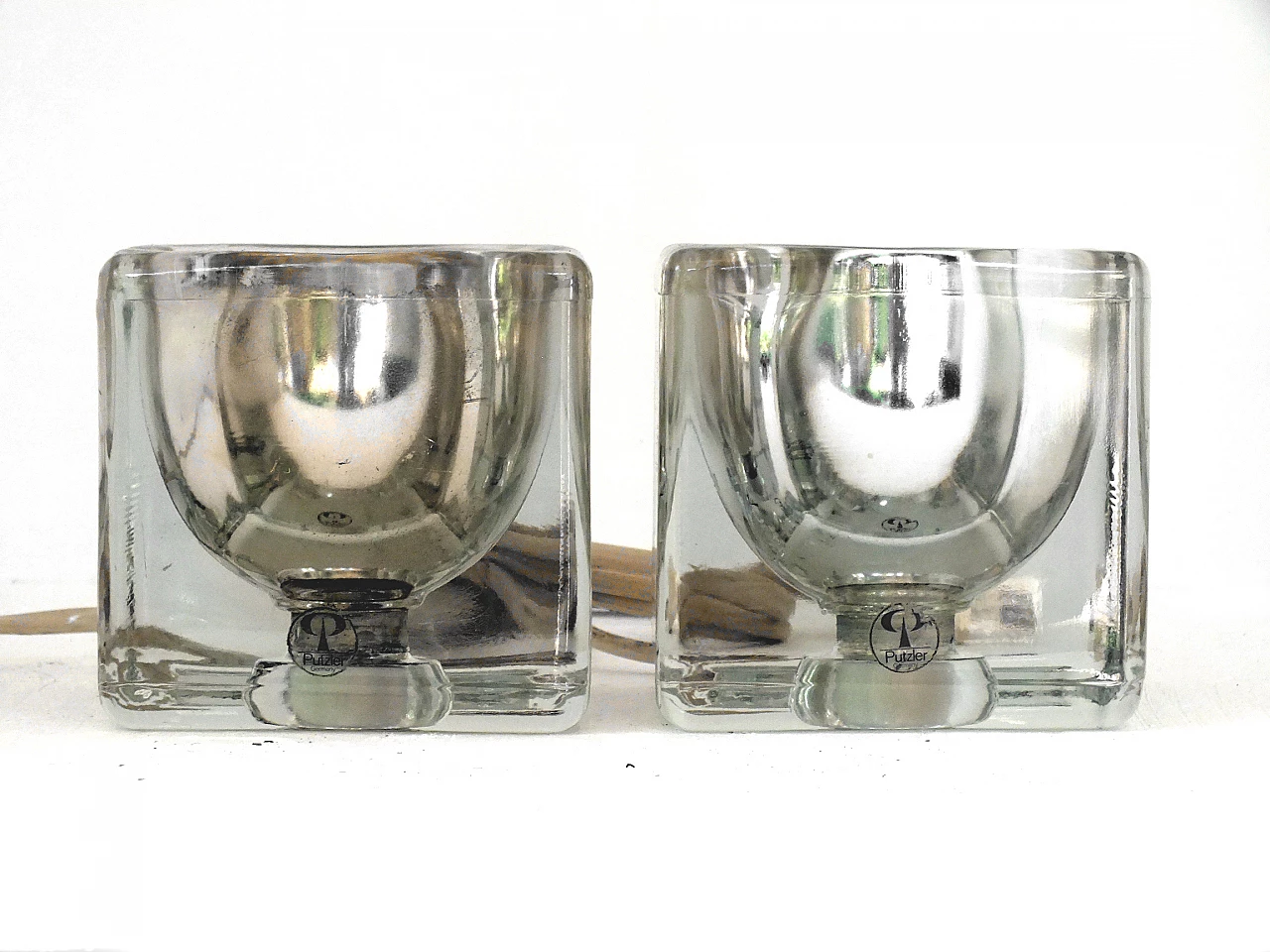 Pair of glass table lamps by Peill & Putzler, 1970s 4