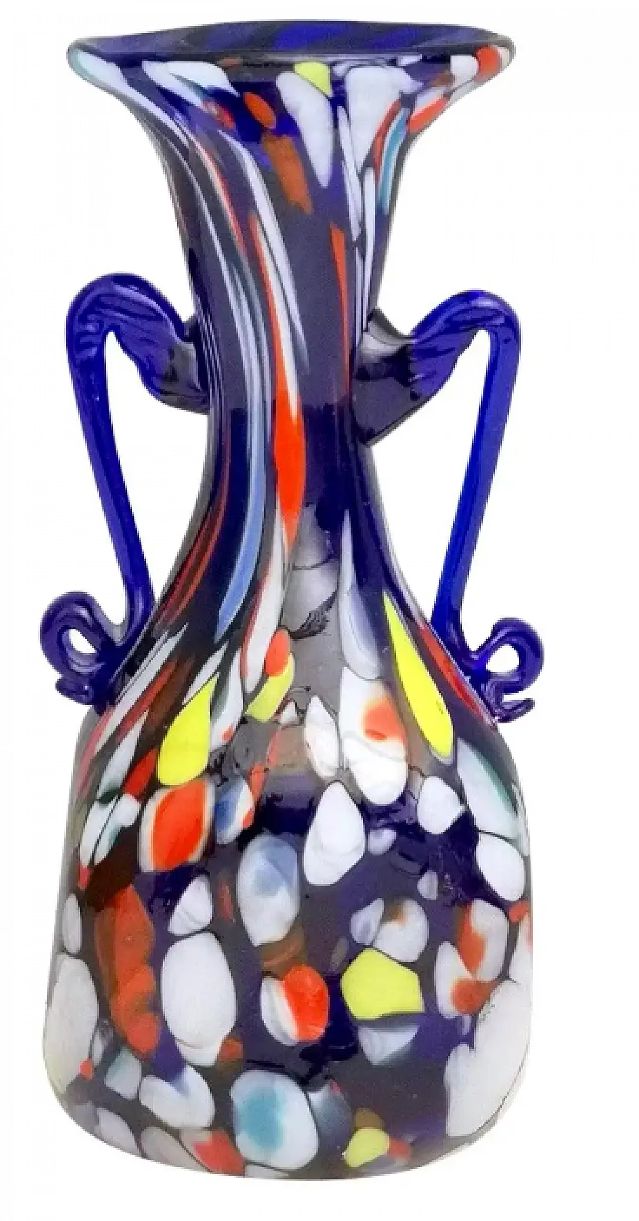 Blue Murano glass vase by Toso, 1930s 1