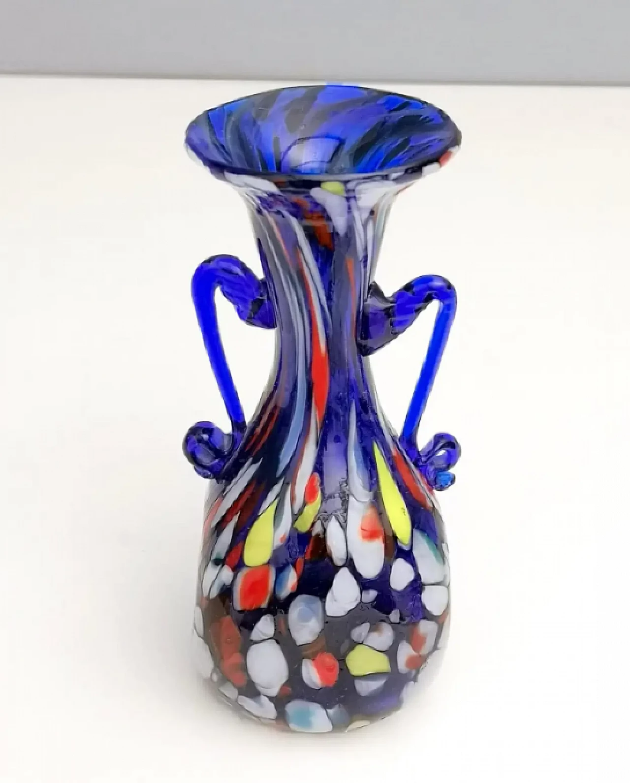 Blue Murano glass vase by Toso, 1930s 2