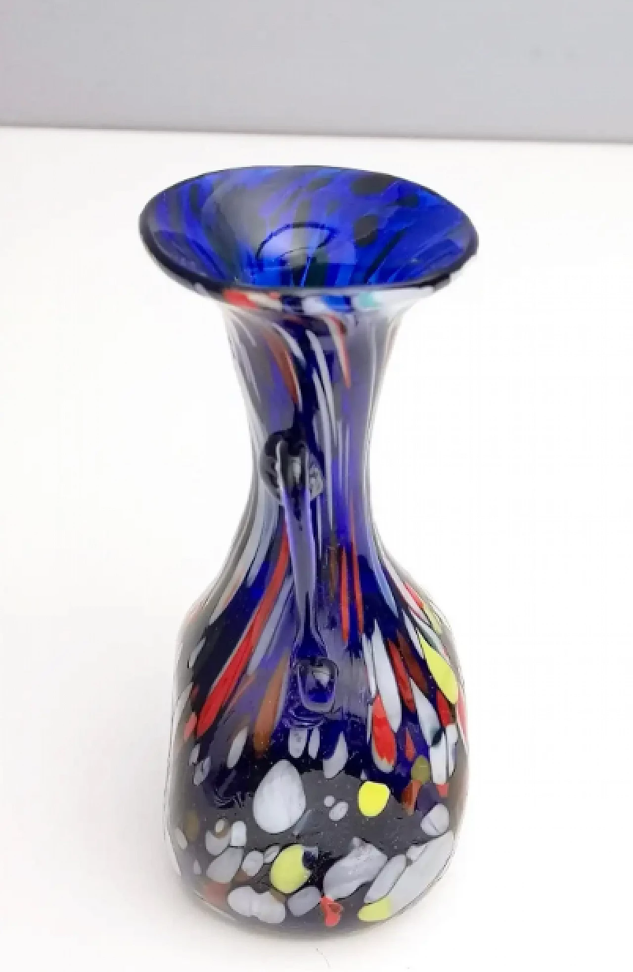 Blue Murano glass vase by Toso, 1930s 3