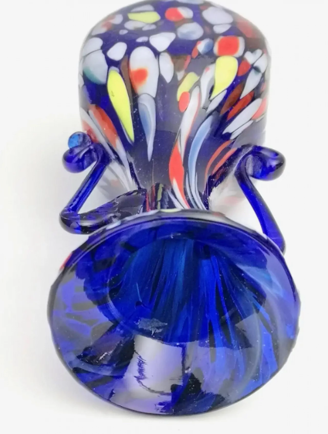 Blue Murano glass vase by Toso, 1930s 4