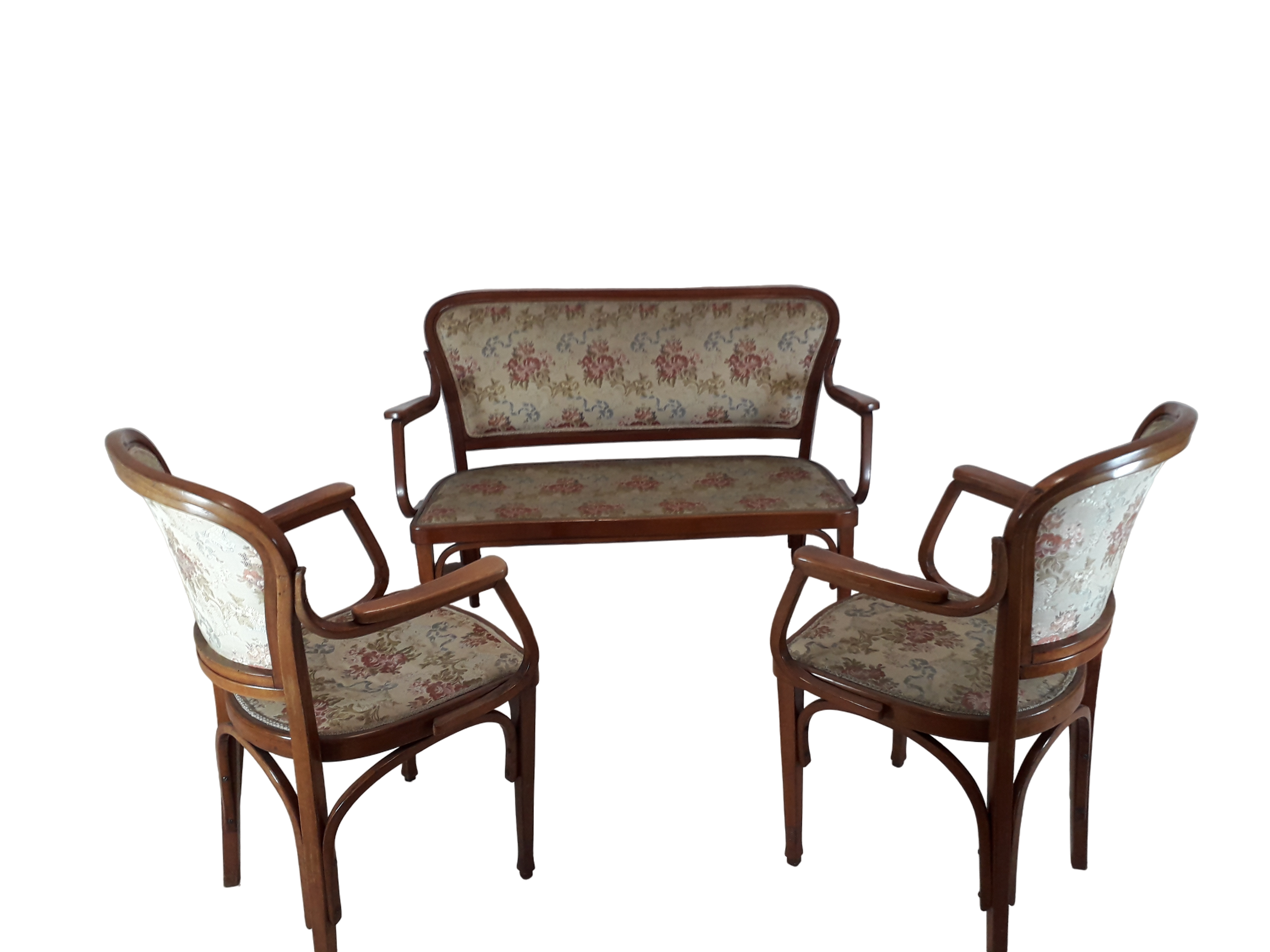 Coppia di poltrone e divano di Gustav Siegel per J. & J. Kohn