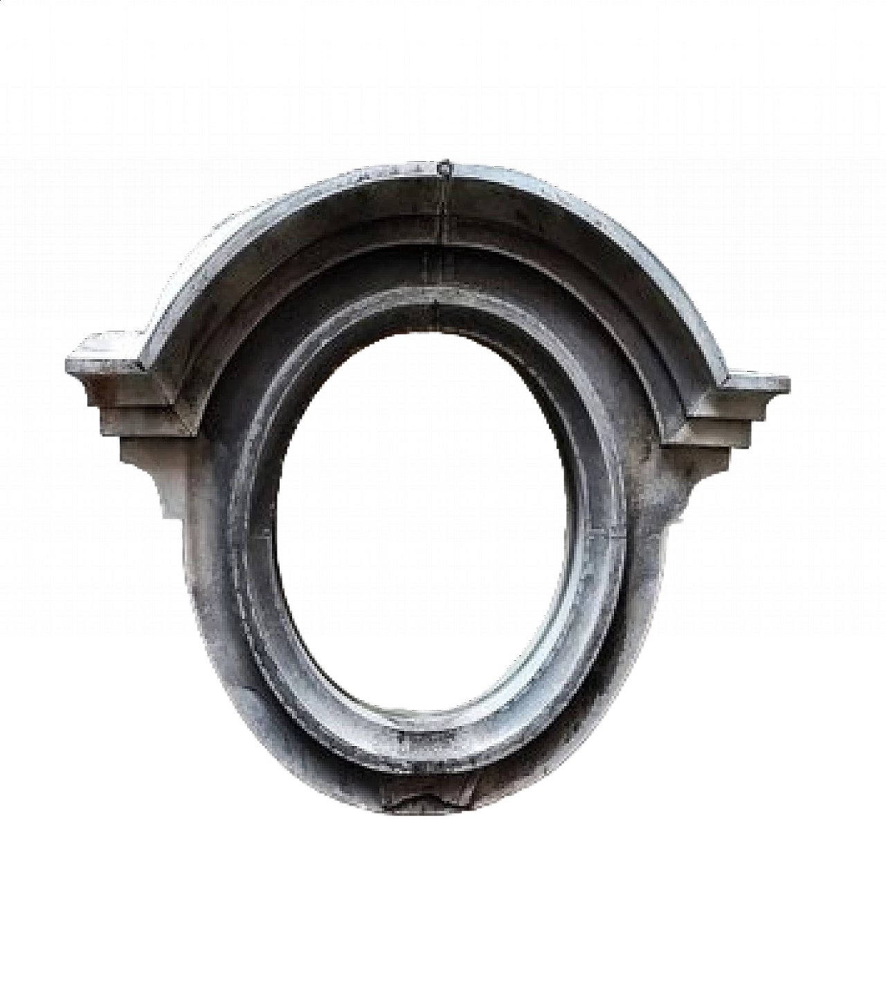 Zinc oeil-de-boeuf window with mirror, early 20th century 7