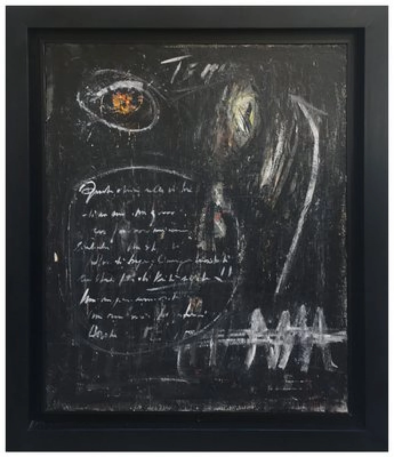 Massimo D'Orta, Blackboard, oil painting on canvas, 2013 1