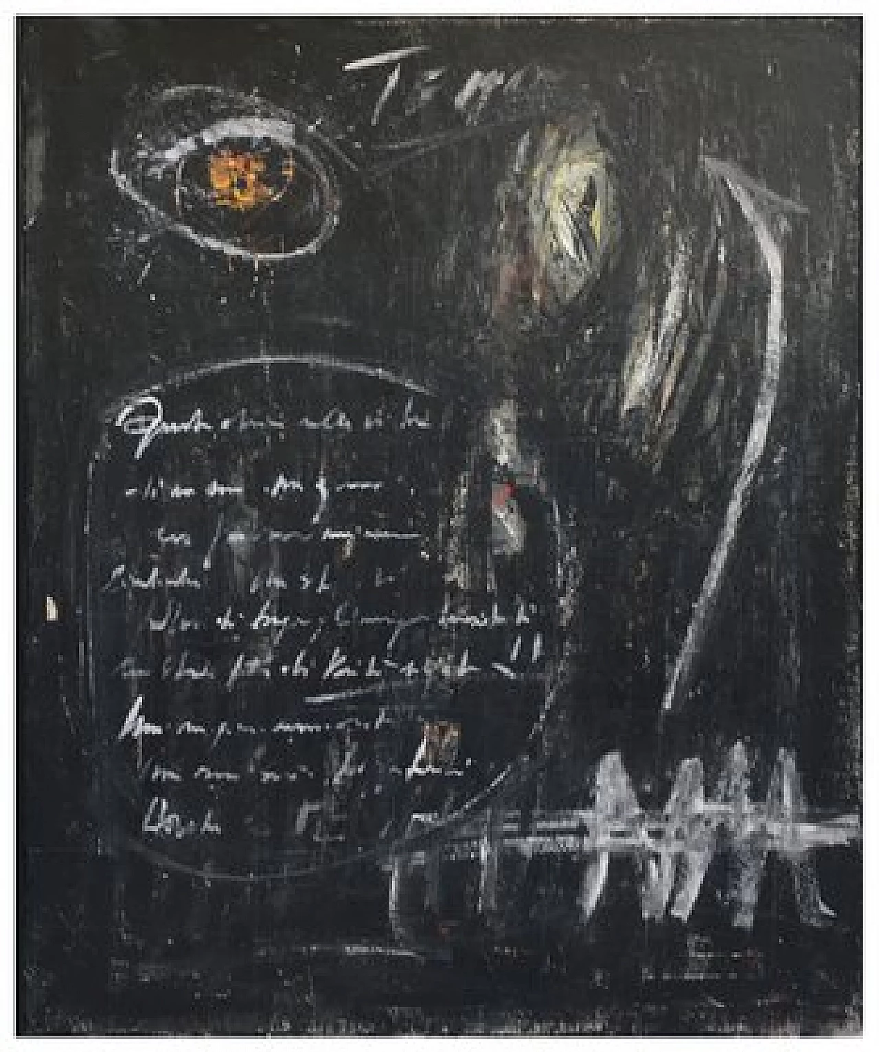 Massimo D'Orta, Blackboard, oil painting on canvas, 2013 2