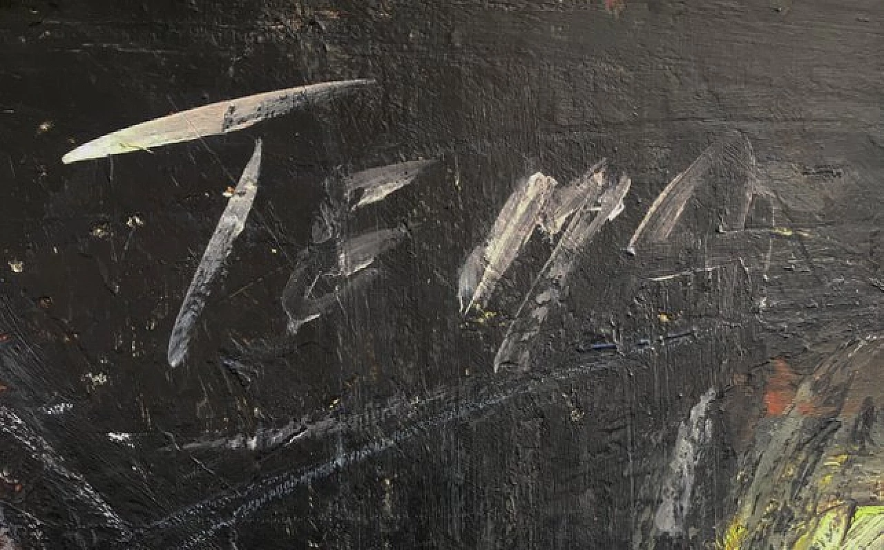 Massimo D'Orta, Blackboard, oil painting on canvas, 2013 10