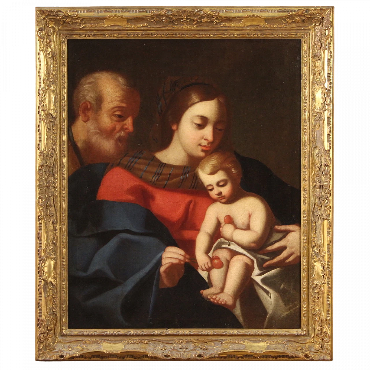 Holy Family, oil painting on canvas, 18th century 16